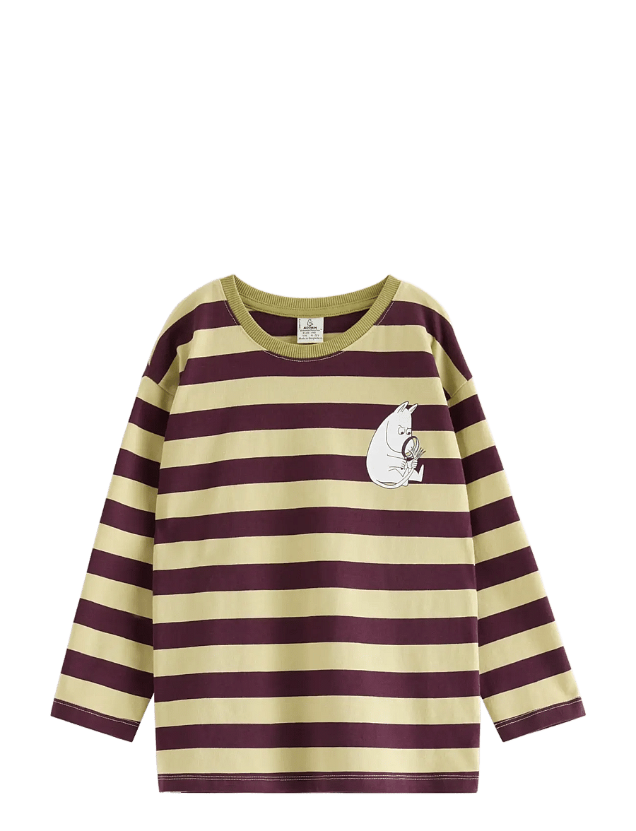 Lindex - Moomin long-sleeved top - långärmade t-shirts - light dusty green - 1