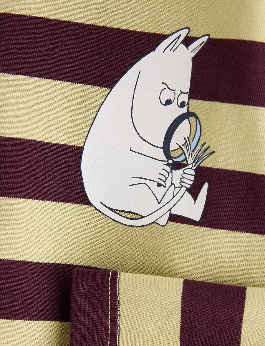 Lindex - Moomin long-sleeved top - långärmade t-shirts - light dusty green - 5