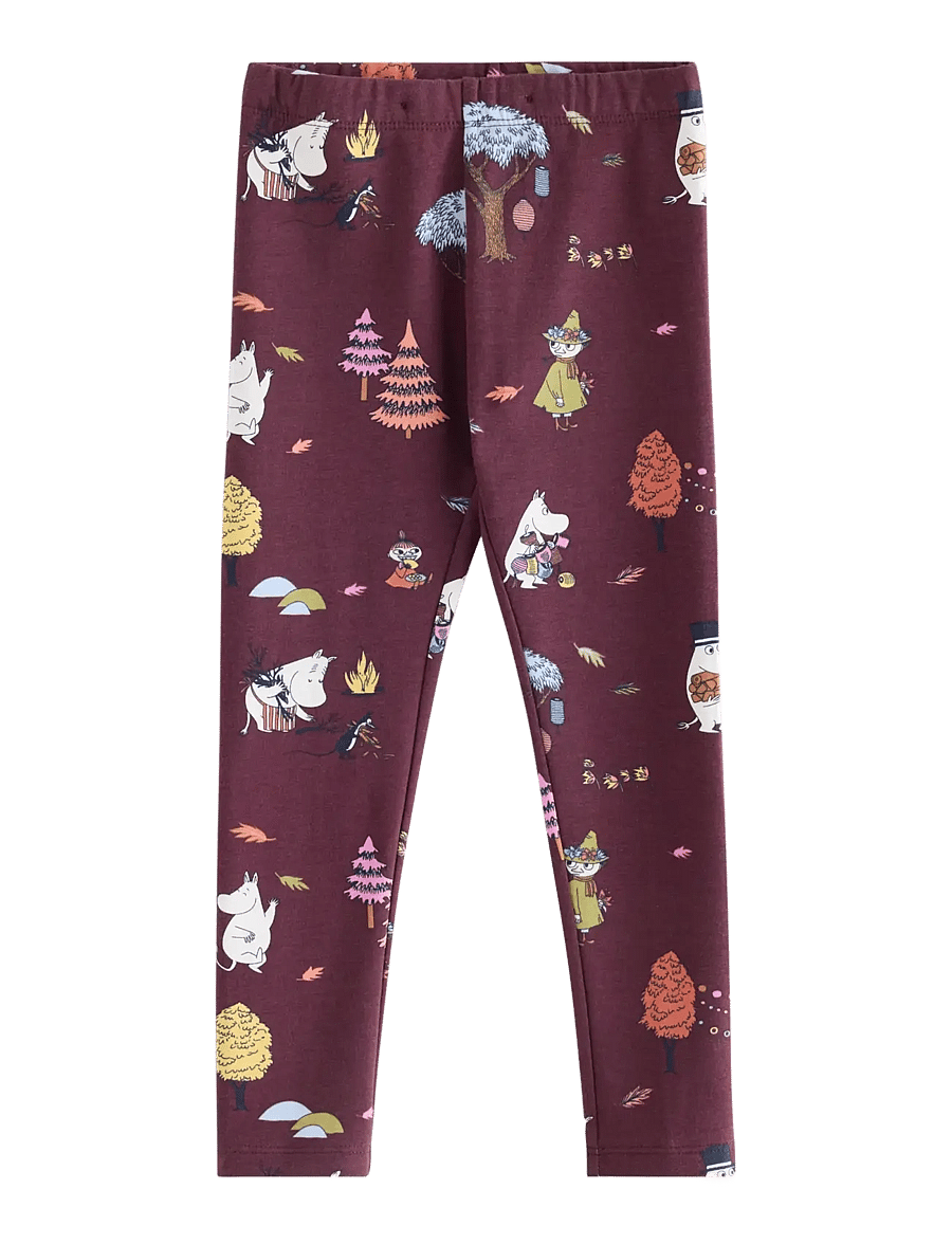 Lindex - Moomin leggings with brushed inside - retuusid - dark lilac - 1