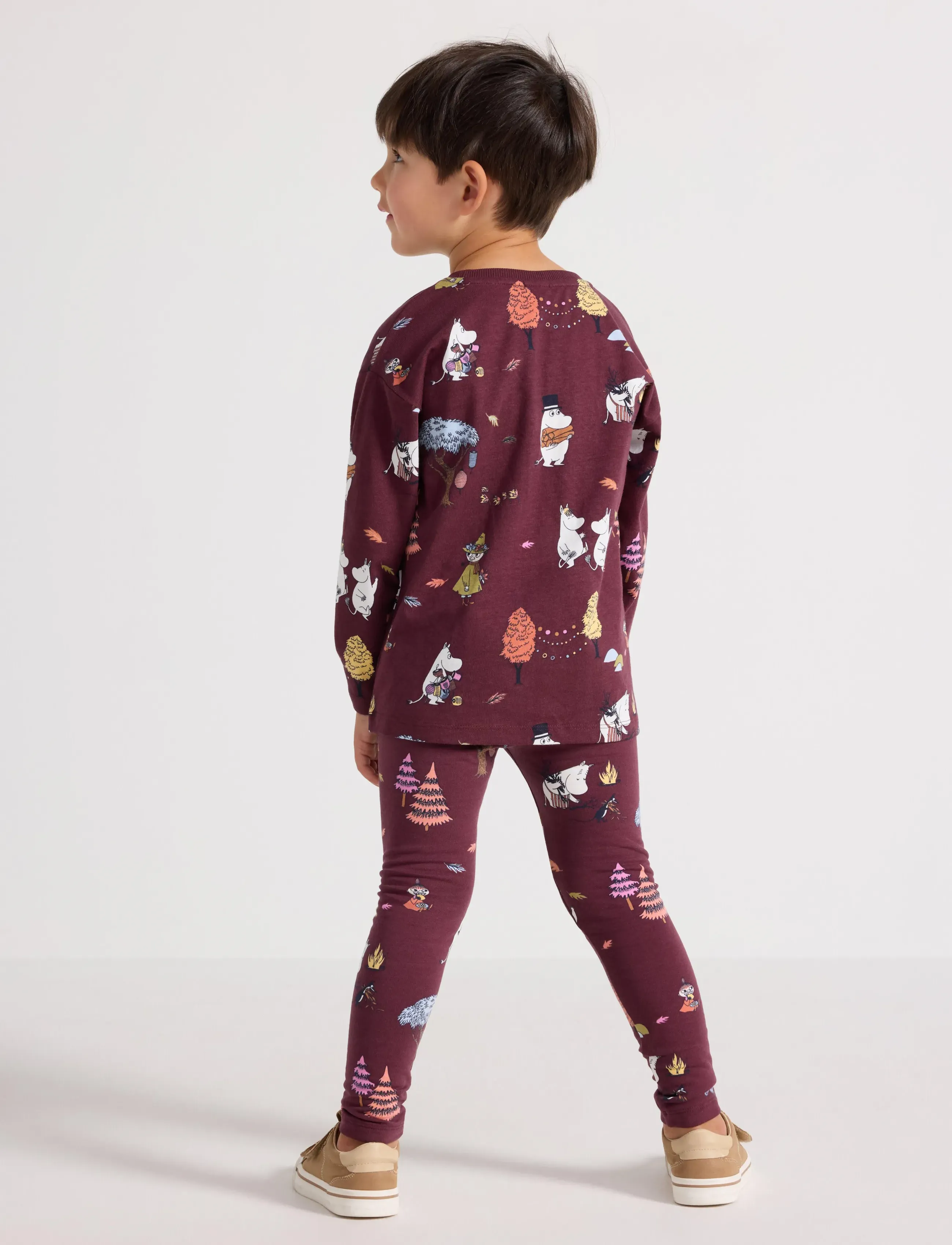 Lindex - Moomin leggings with brushed inside - retuusid - dark lilac - 3