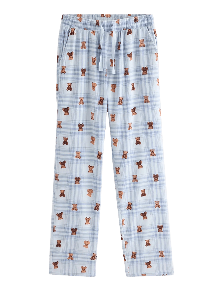 Lindex - Pyjama trousers in flannel - schlafanzüge - light blue - 0
