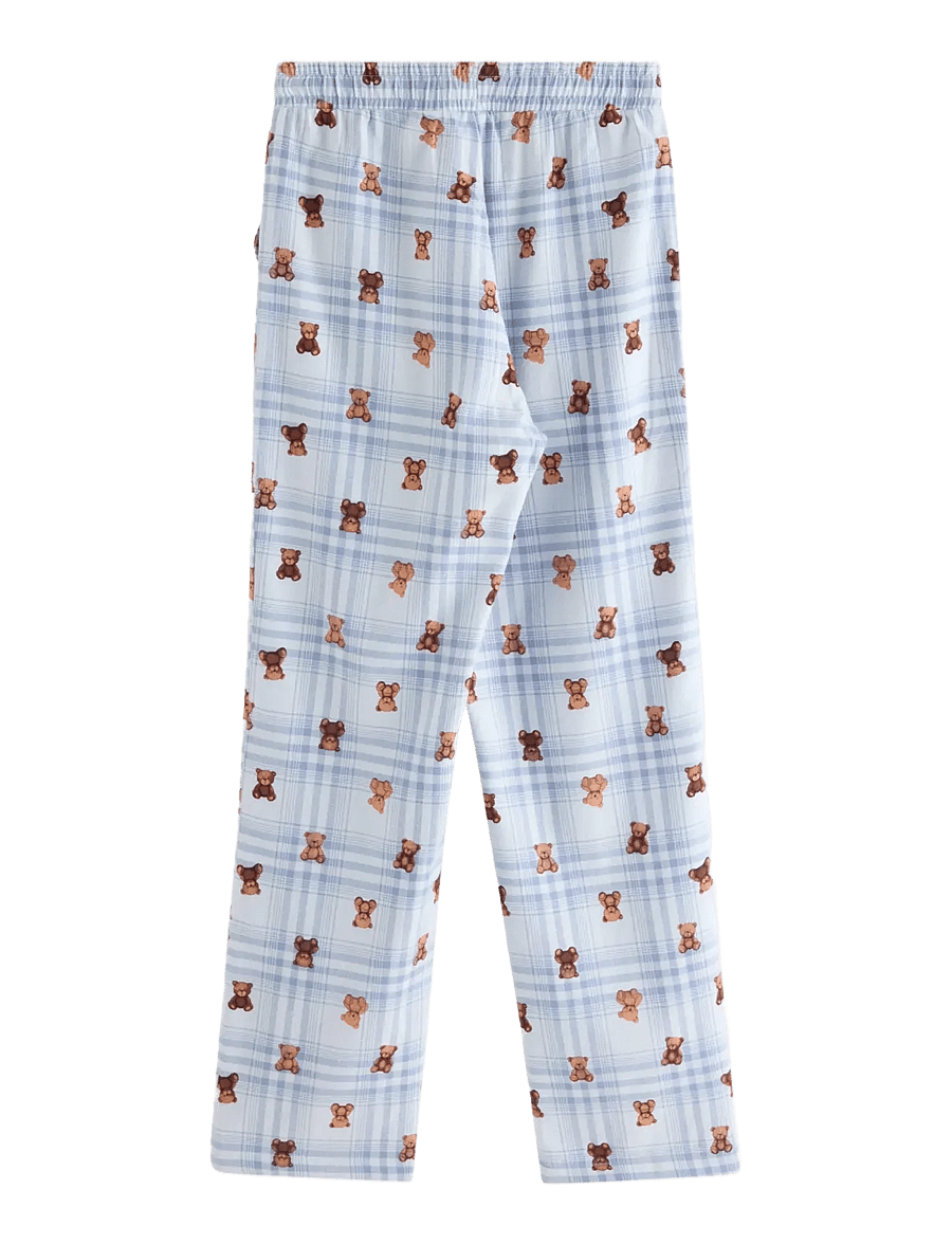 Lindex - Pyjama trousers in flannel - schlafanzüge - light blue - 1