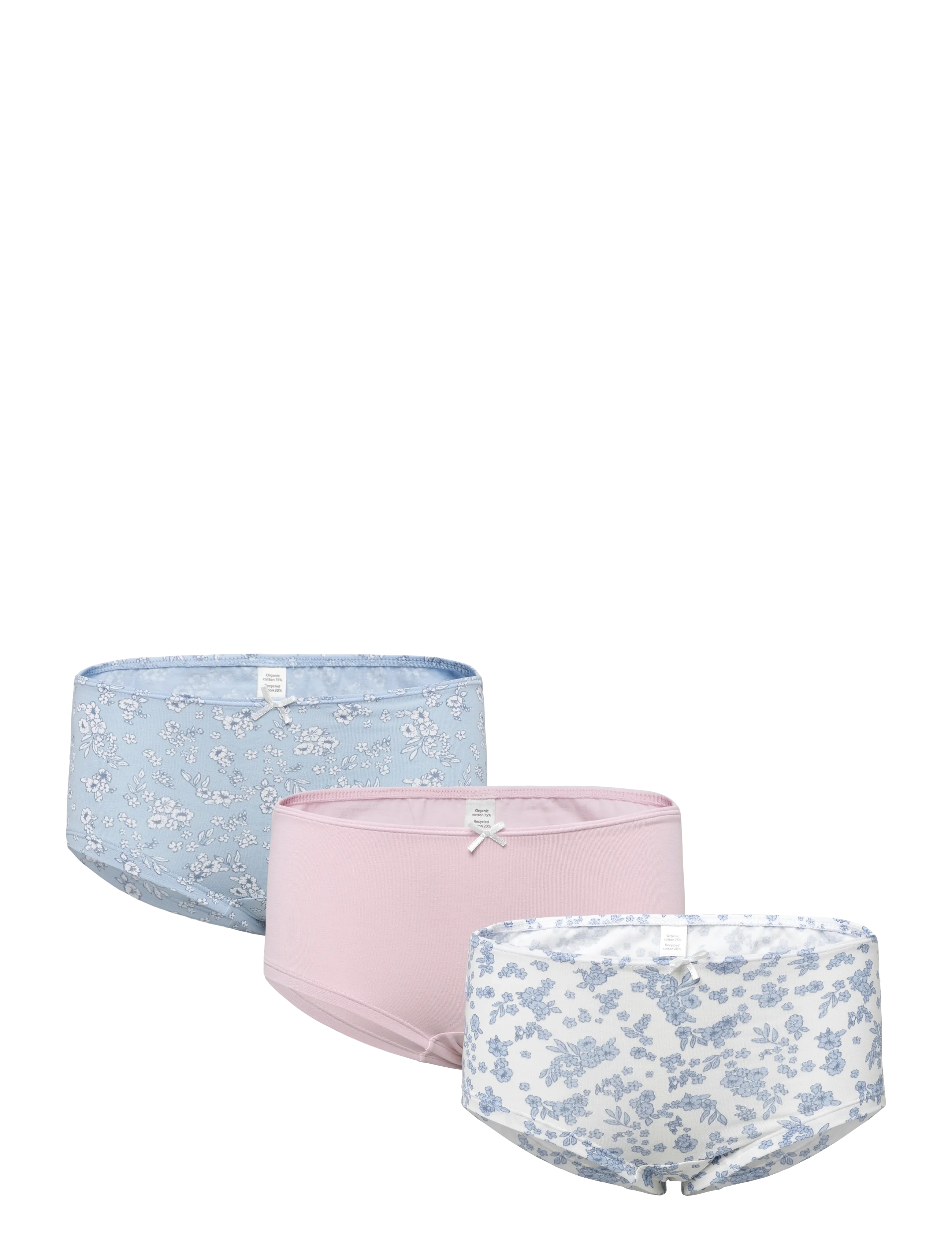 Lindex Brief Hipster 3p Fleur bleue - Osta suuruse järgi - LIGHT BLUE / blue