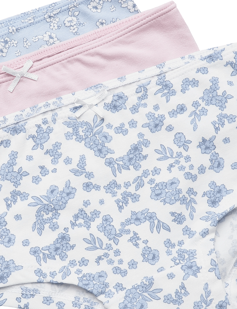 Lindex - Brief Hipster 3p Fleur bleue - slips - light blue - 3
