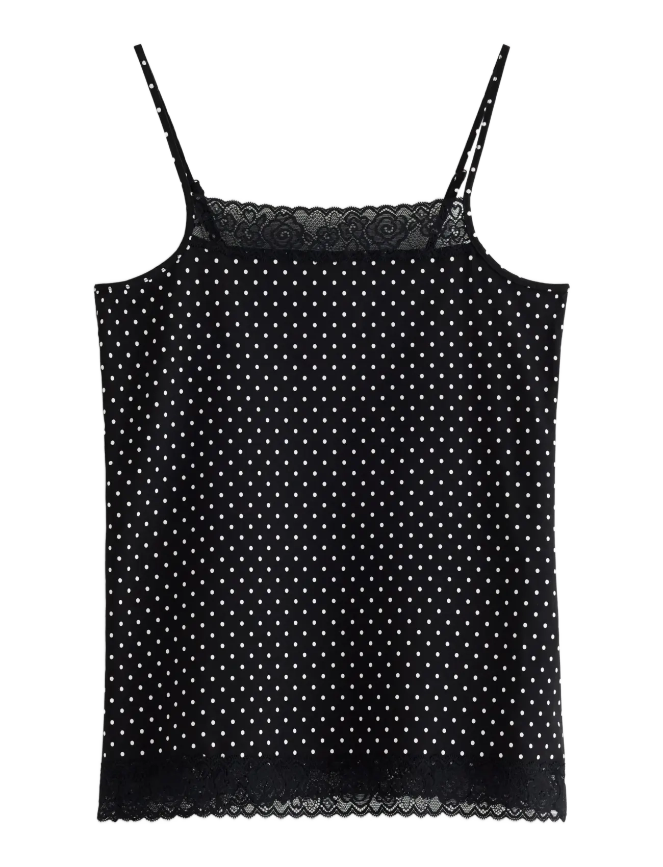 Lindex Tank top with lace - Lindex - BLACK / black