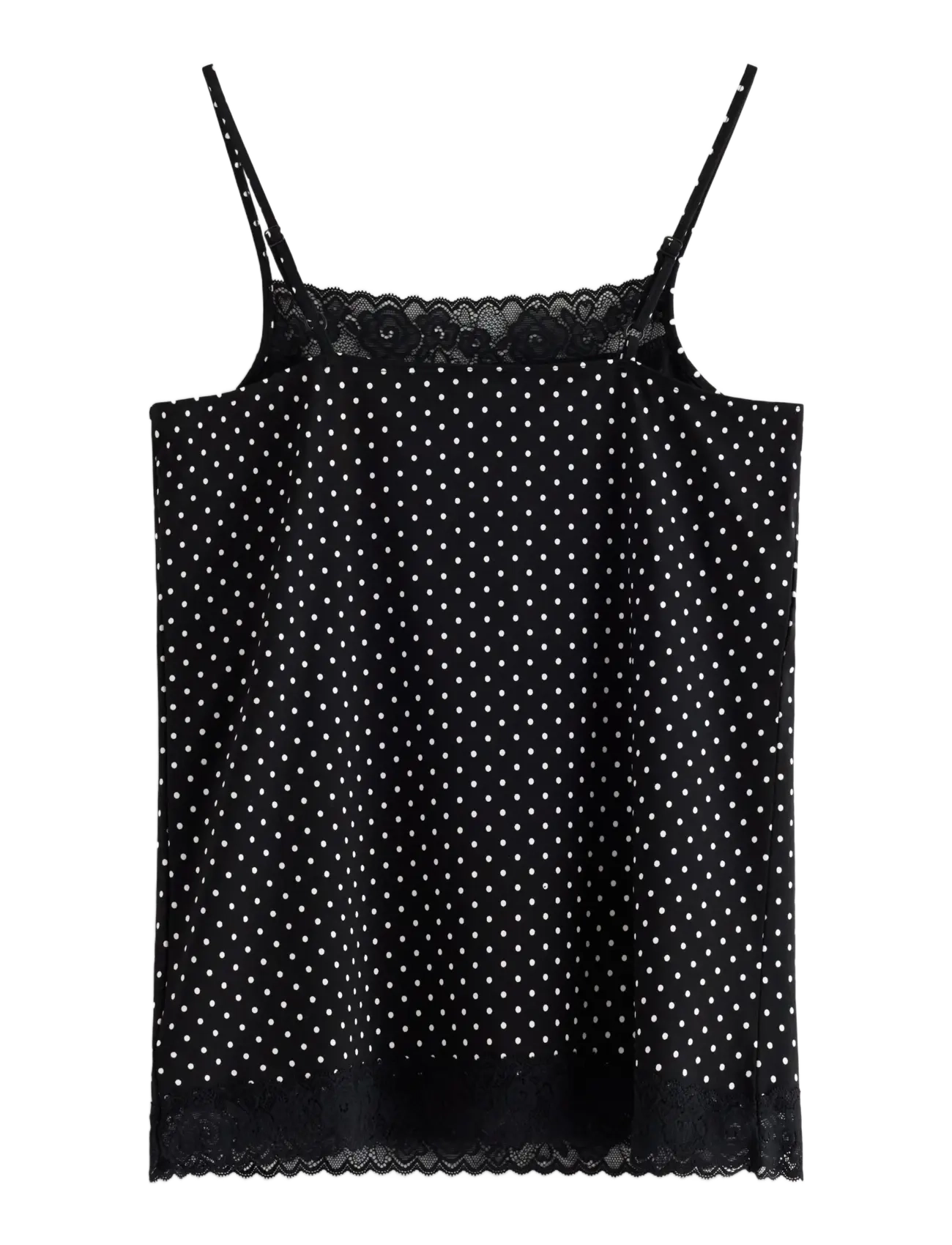 Lindex - Tank top with lace - black - 2