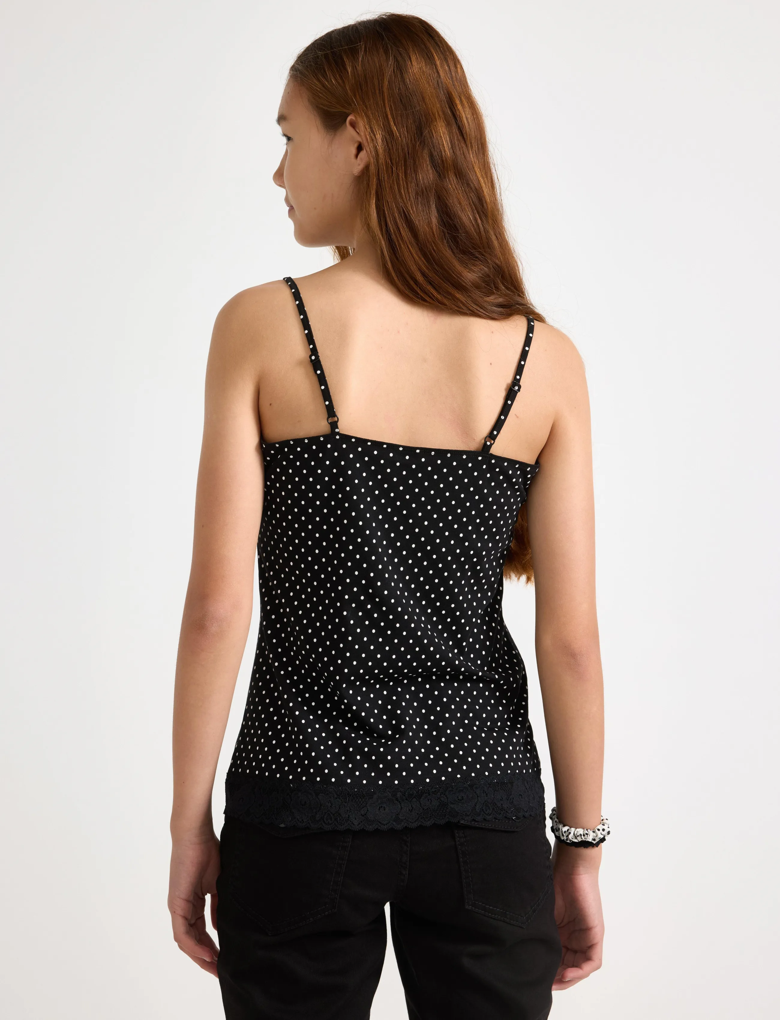 Lindex - Tank top with lace - black - 3