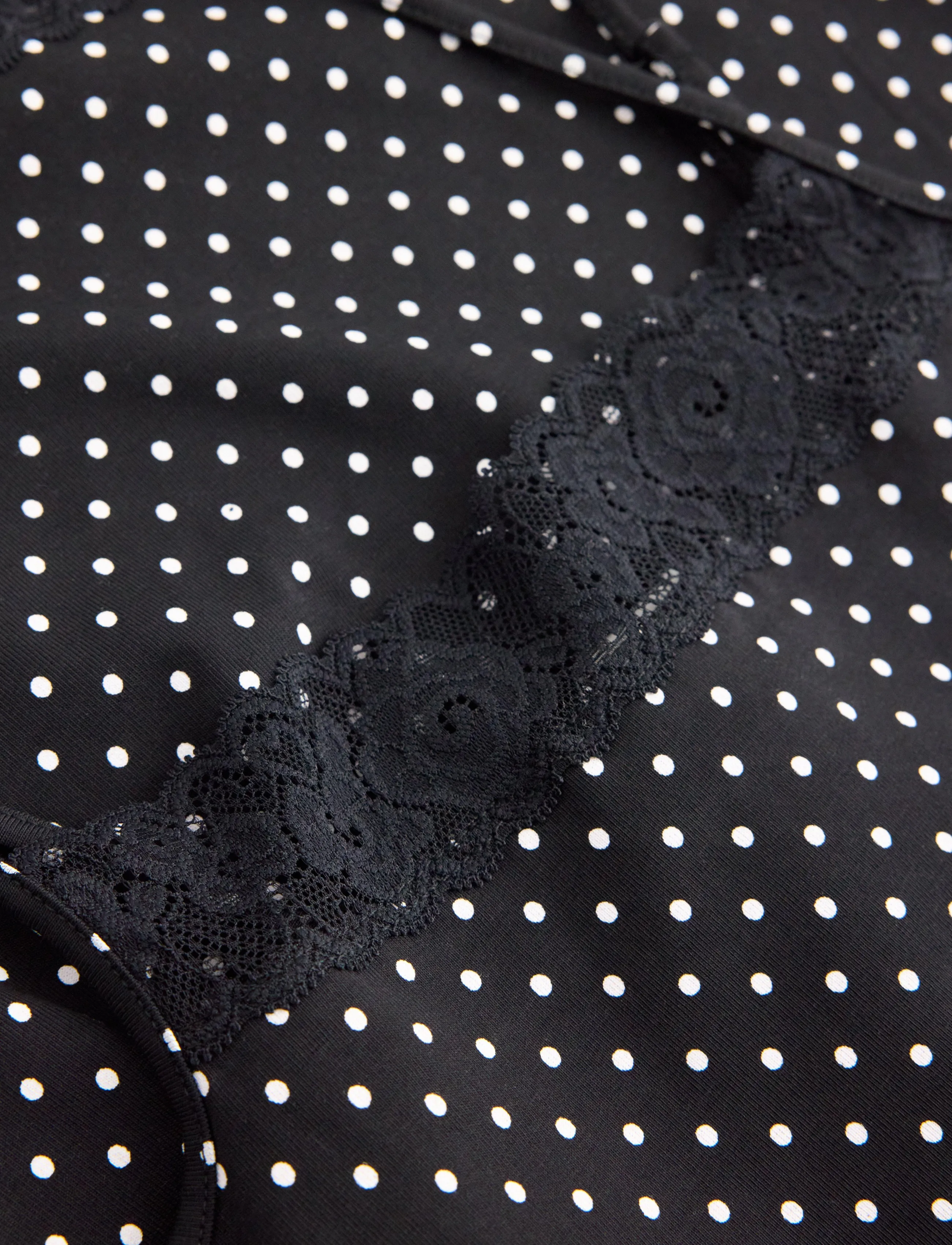 Lindex - Tank top with lace - black - 5