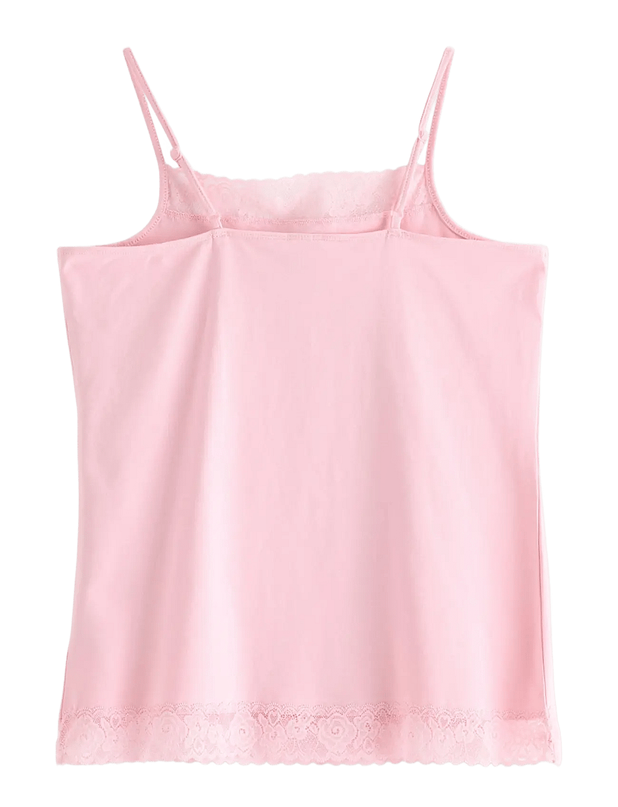 Lindex - Tank top with lace - Ærmeløs undertrøje - light pink - 2