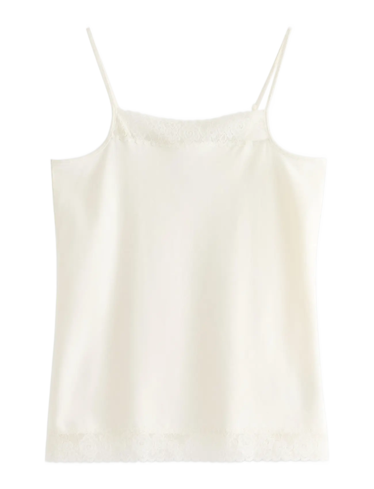 Lindex Tank top with lace - Lindex - OFF WHITE / cream