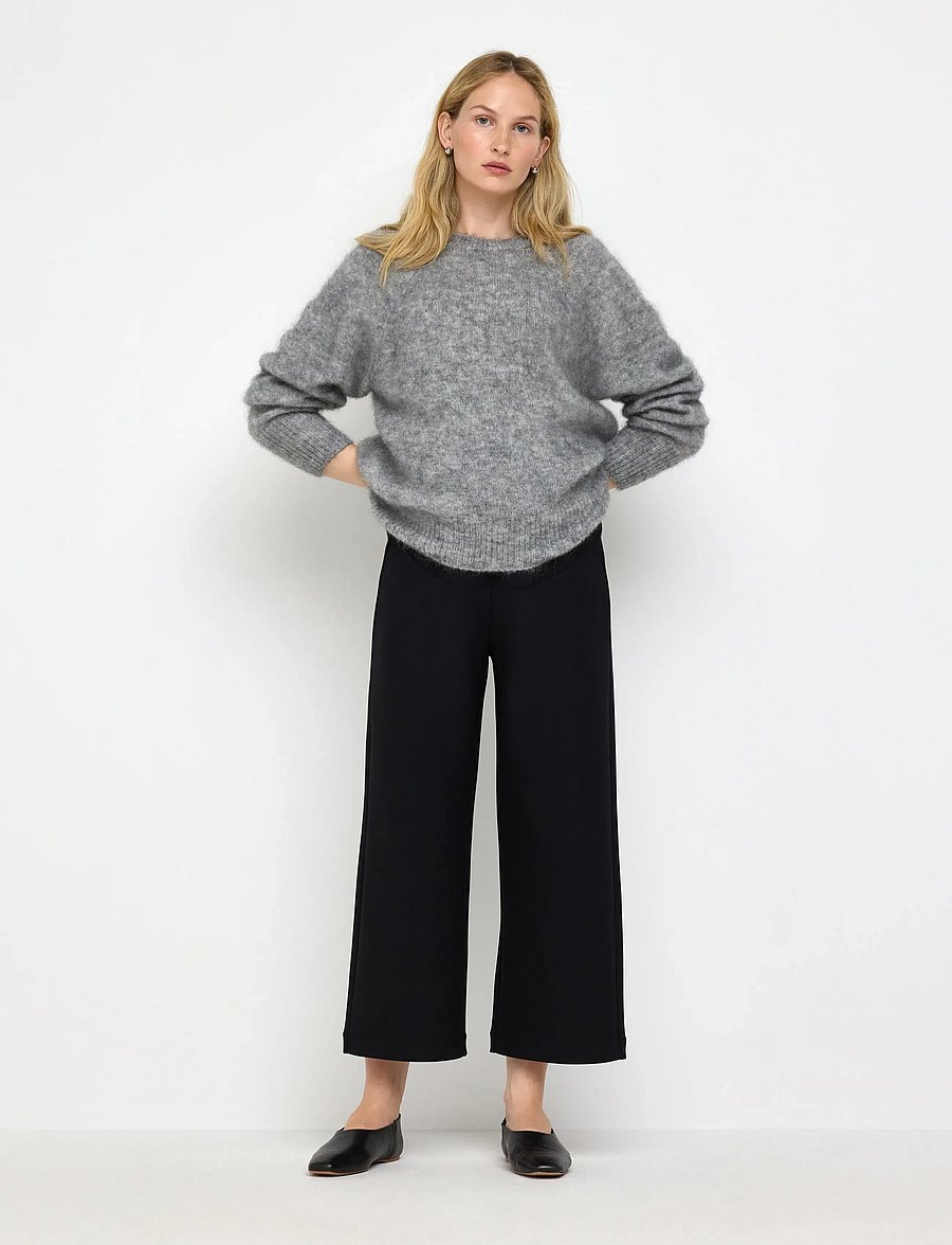 Lindex - MOM Maternity trousers with cropped leg - nederdelar - black - 0