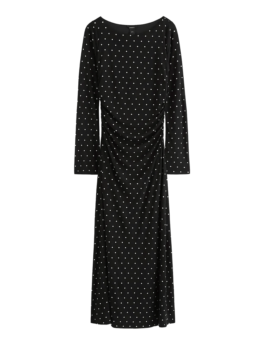 Lindex - Long sleeved midi dress - midikleider - black - 1