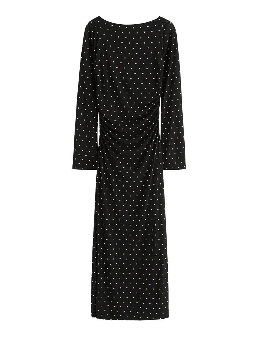 Lindex - Long sleeved midi dress - midikleider - black - 2