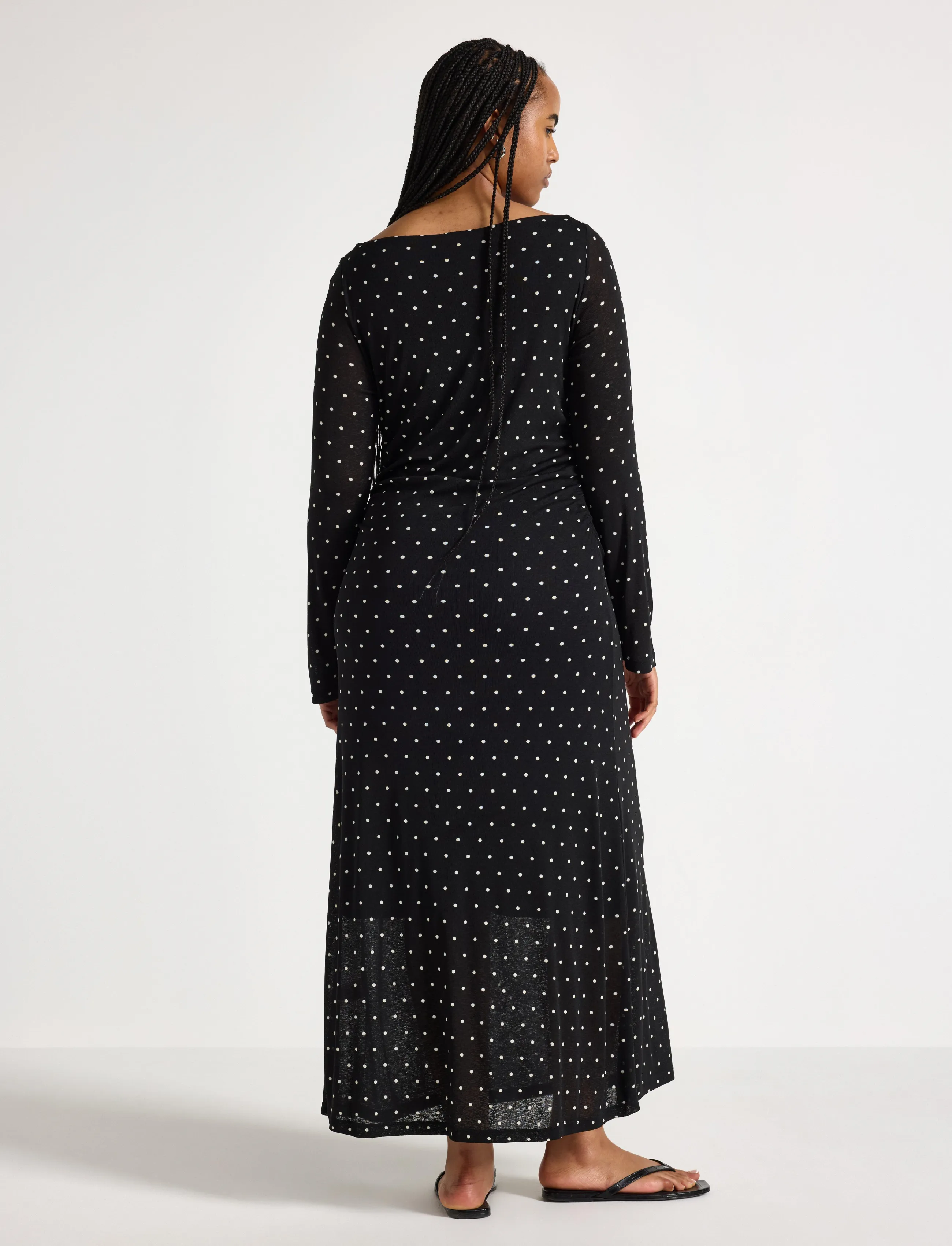 Lindex - Long sleeved midi dress - midi dresses - black - 3