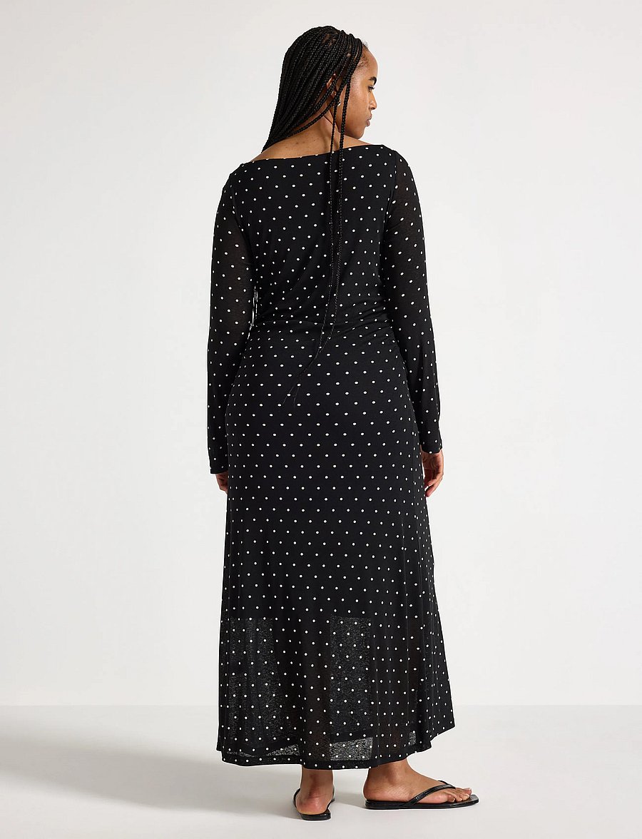 Lindex - Long sleeved midi dress - midikleider - black - 3