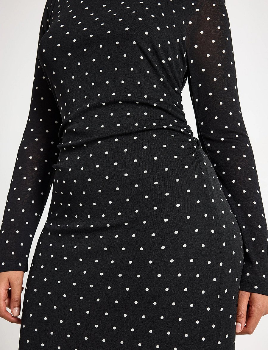 Lindex - Long sleeved midi dress - midikleider - black - 4