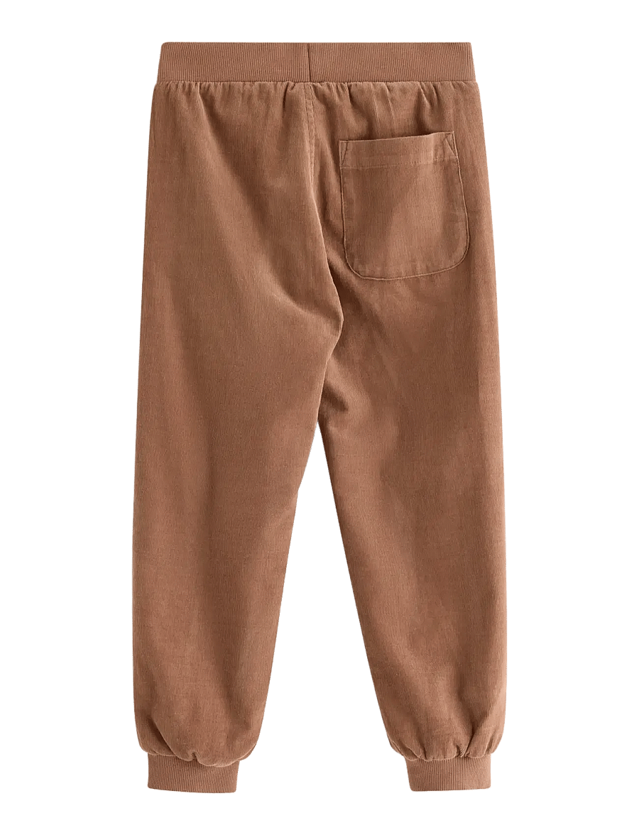 Lindex - Lined corduroy joggers - mjukisbyxor - brown - 1