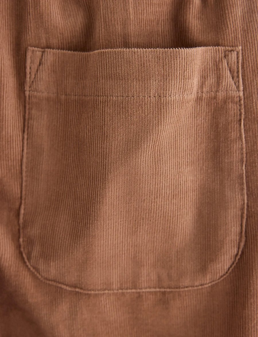 Lindex - Lined corduroy joggers - mjukisbyxor - brown - 2