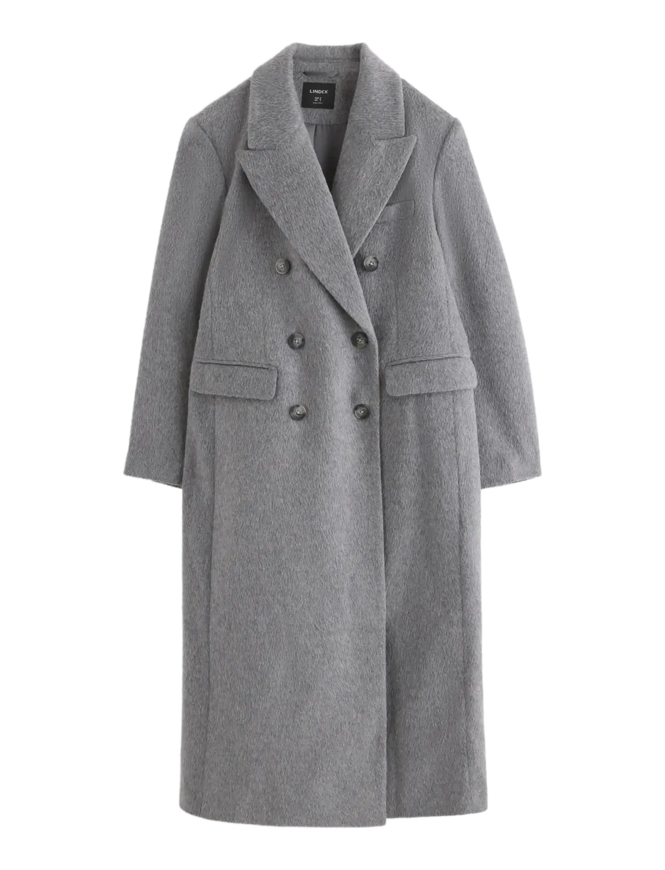 Lindex - Coat in wool blend - winterjacken - grey melange - 1