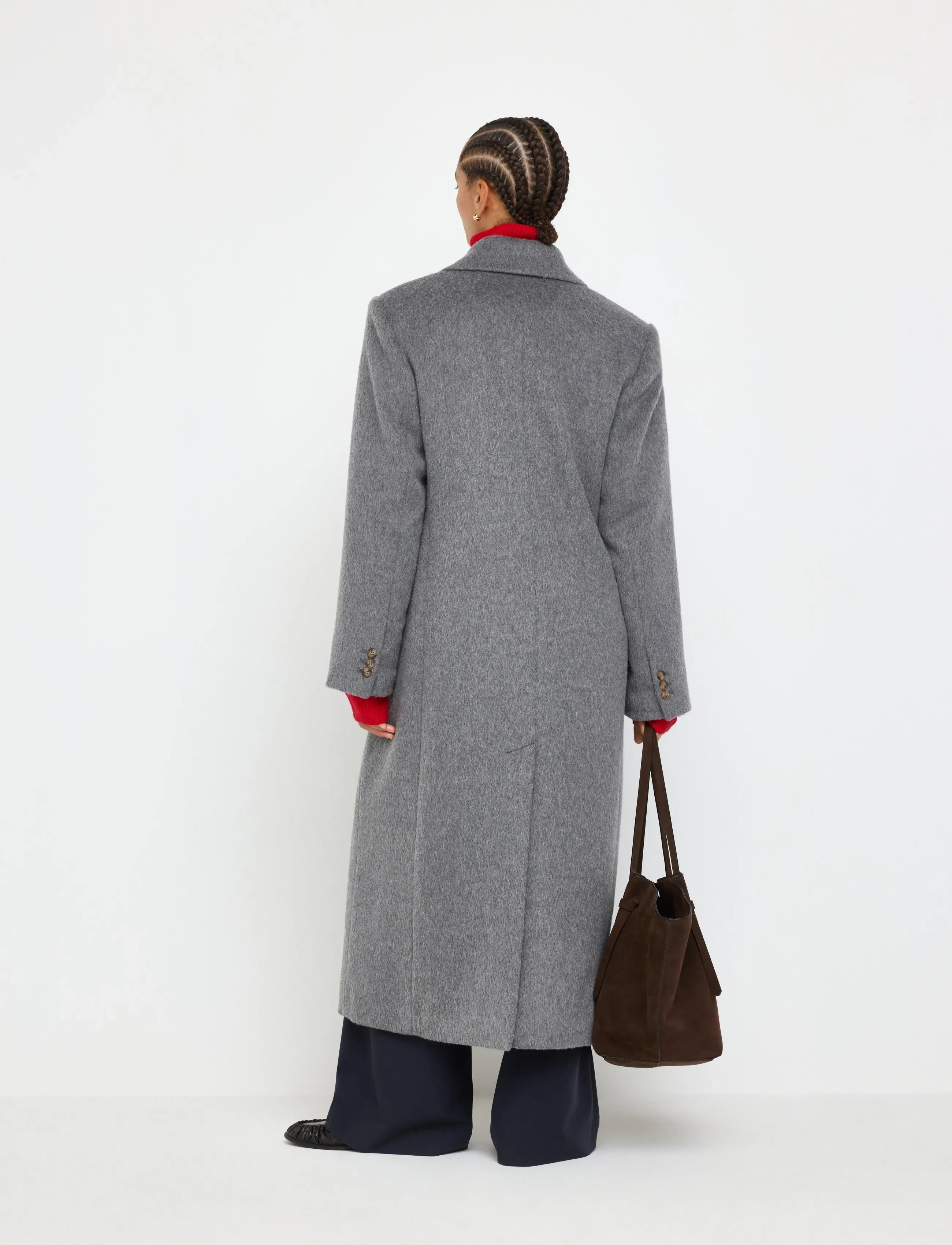 Lindex - Coat in wool blend - winterjacken - grey melange - 3