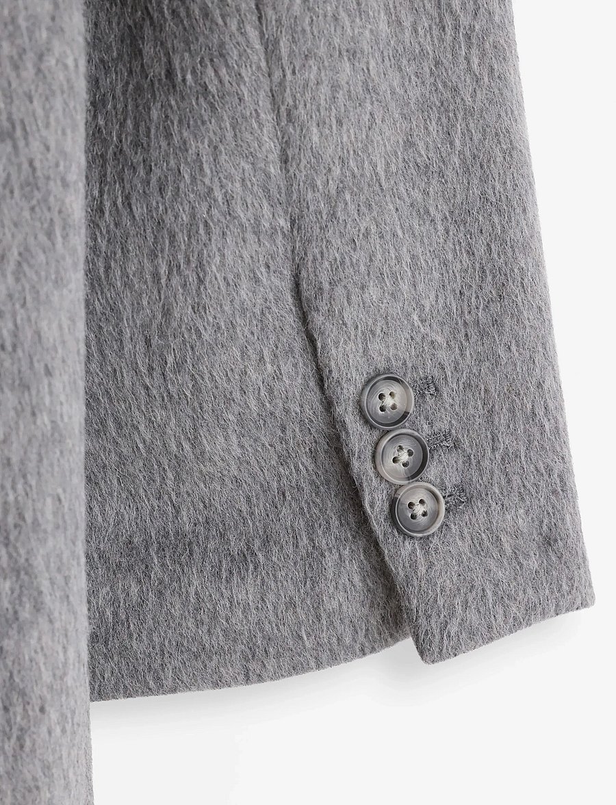 Lindex - Coat in wool blend - winterjacken - grey melange - 5