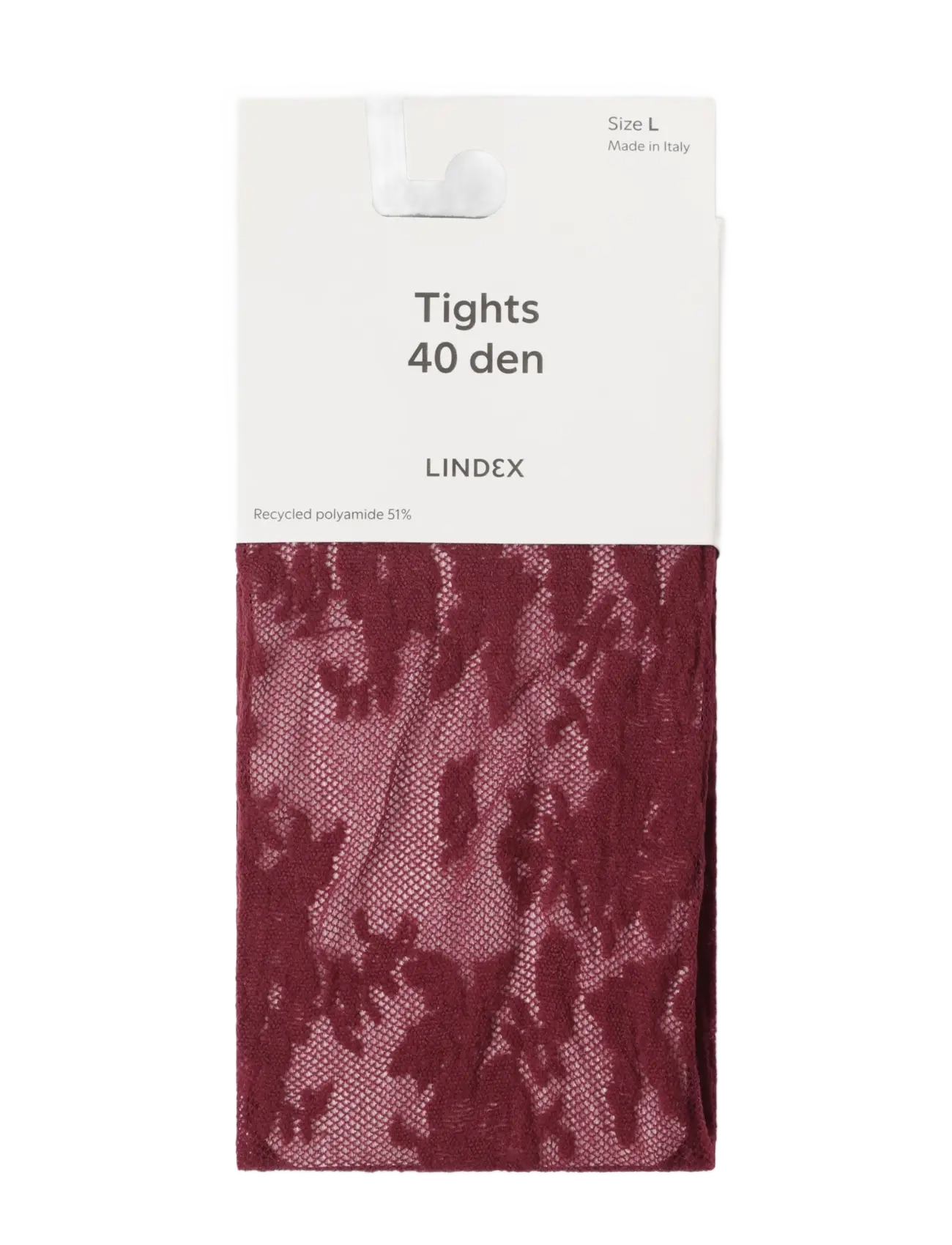 Lindex Tights in lace 40 denier - Unterwäsche - DARK DUSTY LILAC / burgundy