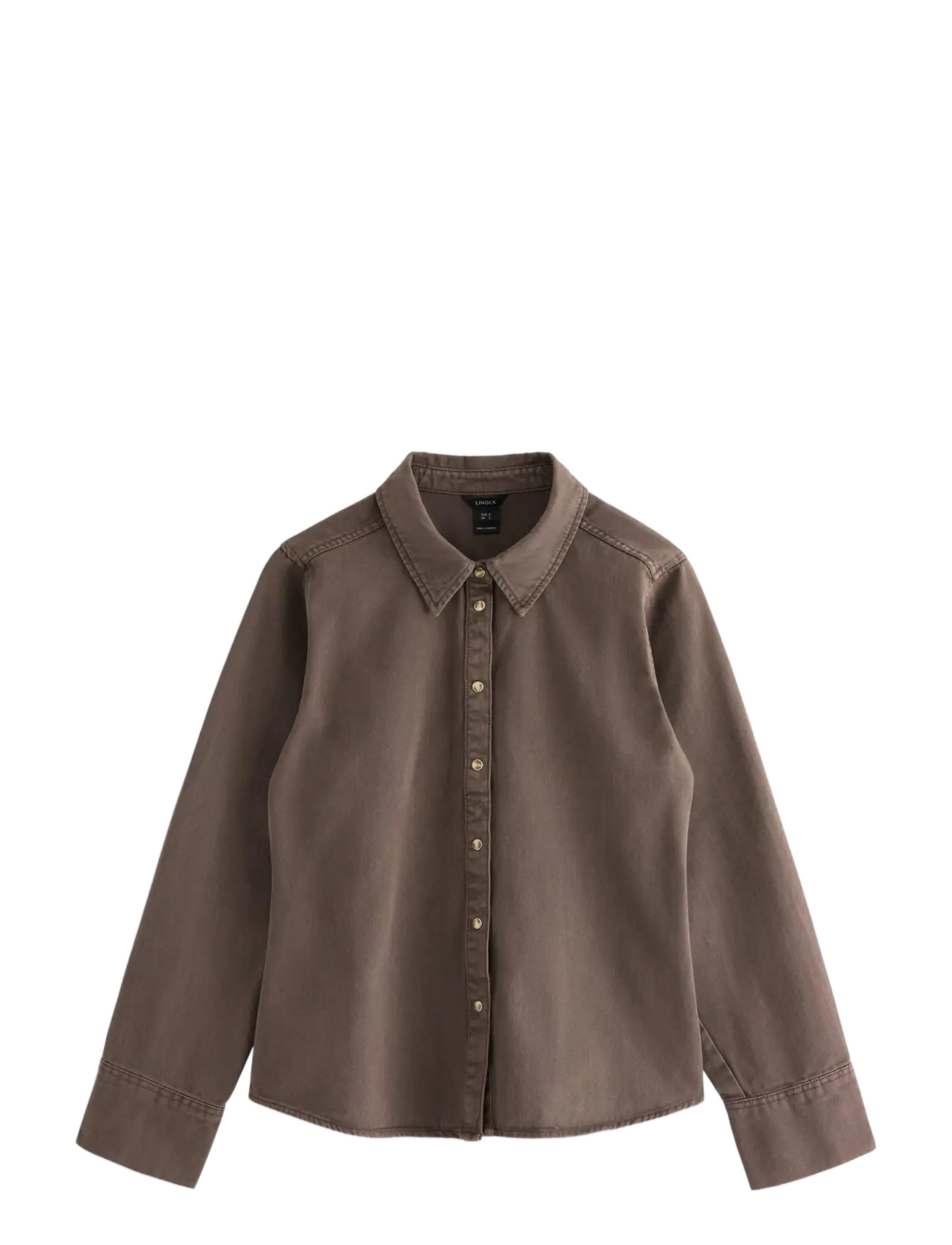 Lindex Shirt in twill - Blouses & Shirts - BROWN / brown