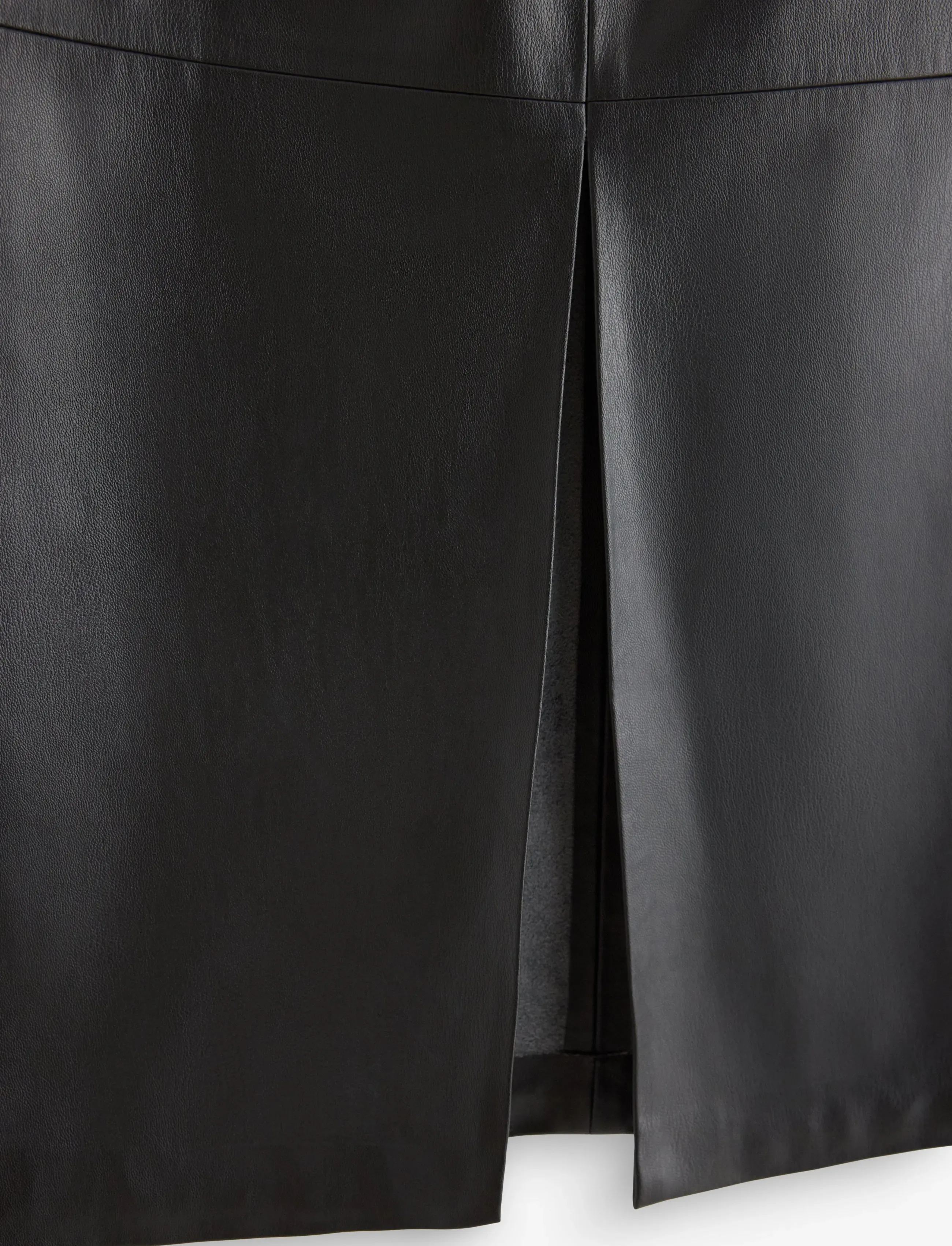 Lindex - Midi skirt in imitation leather - black - 5