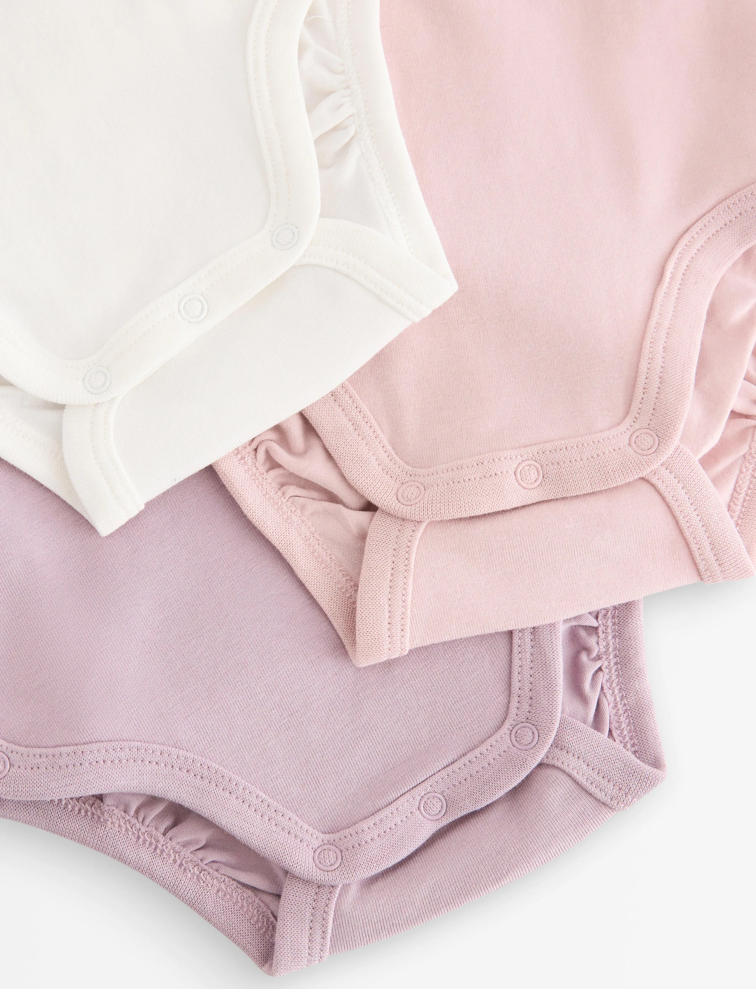 Lindex - 3-pack solid wrap bodysuits - långärmade bodies - light dusty lilac - 2