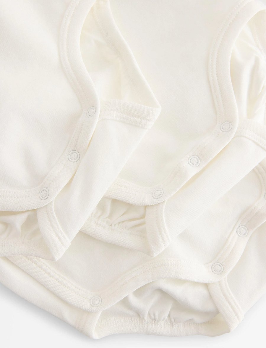 Lindex - 3-pack solid wrap bodysuits - langærmede bodyer - light dusty white - 2