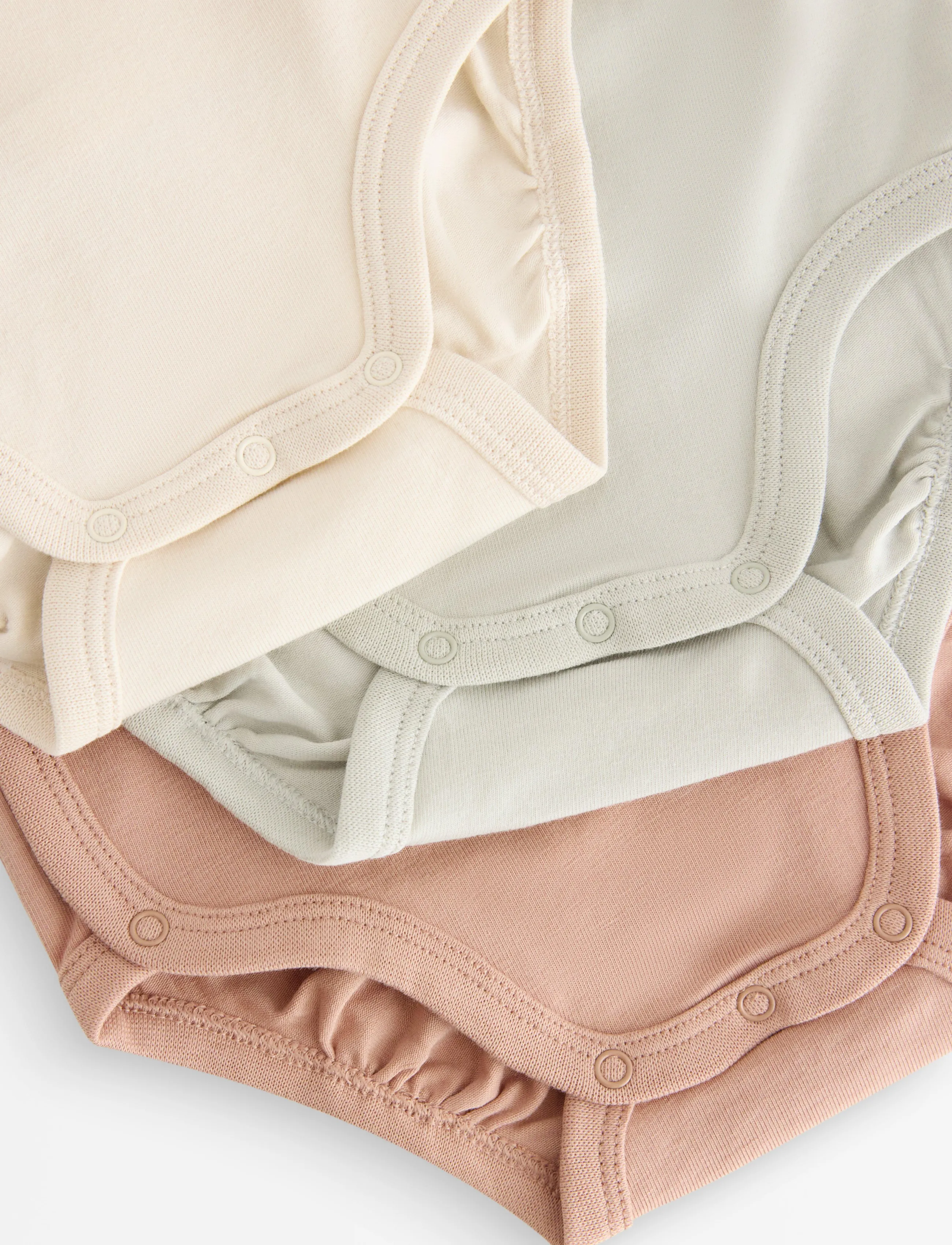 Lindex - 3-pack solid wrap bodysuits - light khaki - 2