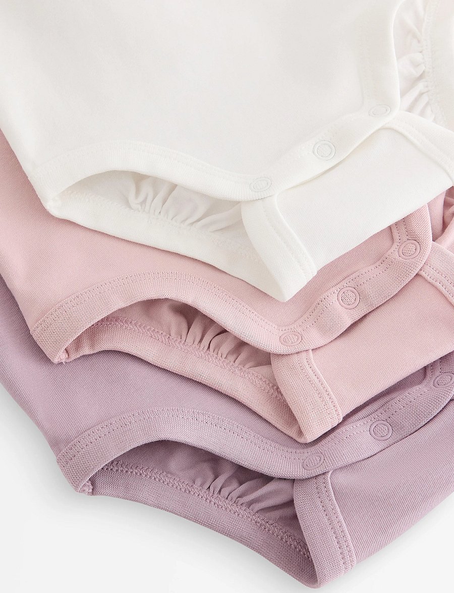 Lindex - 3-pack bodysuits - långärmade bodies - light dusty lilac - 2