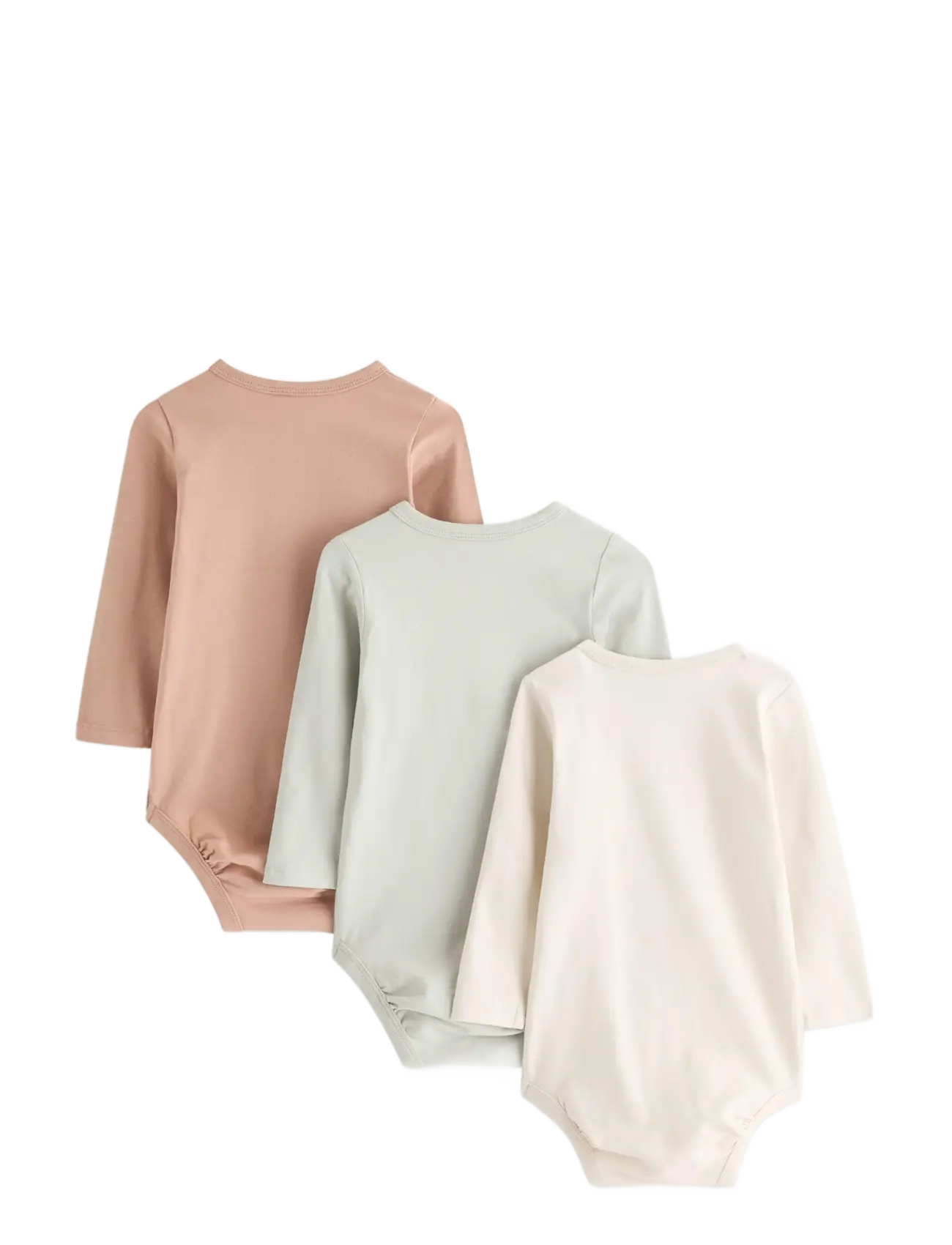 Lindex - 3-pack bodysuits - light khaki - 1