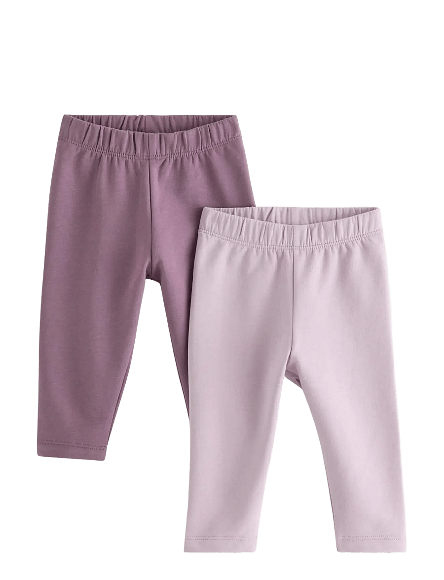 Lindex - 2-pack leggings - leggings - light dusty lilac - 0