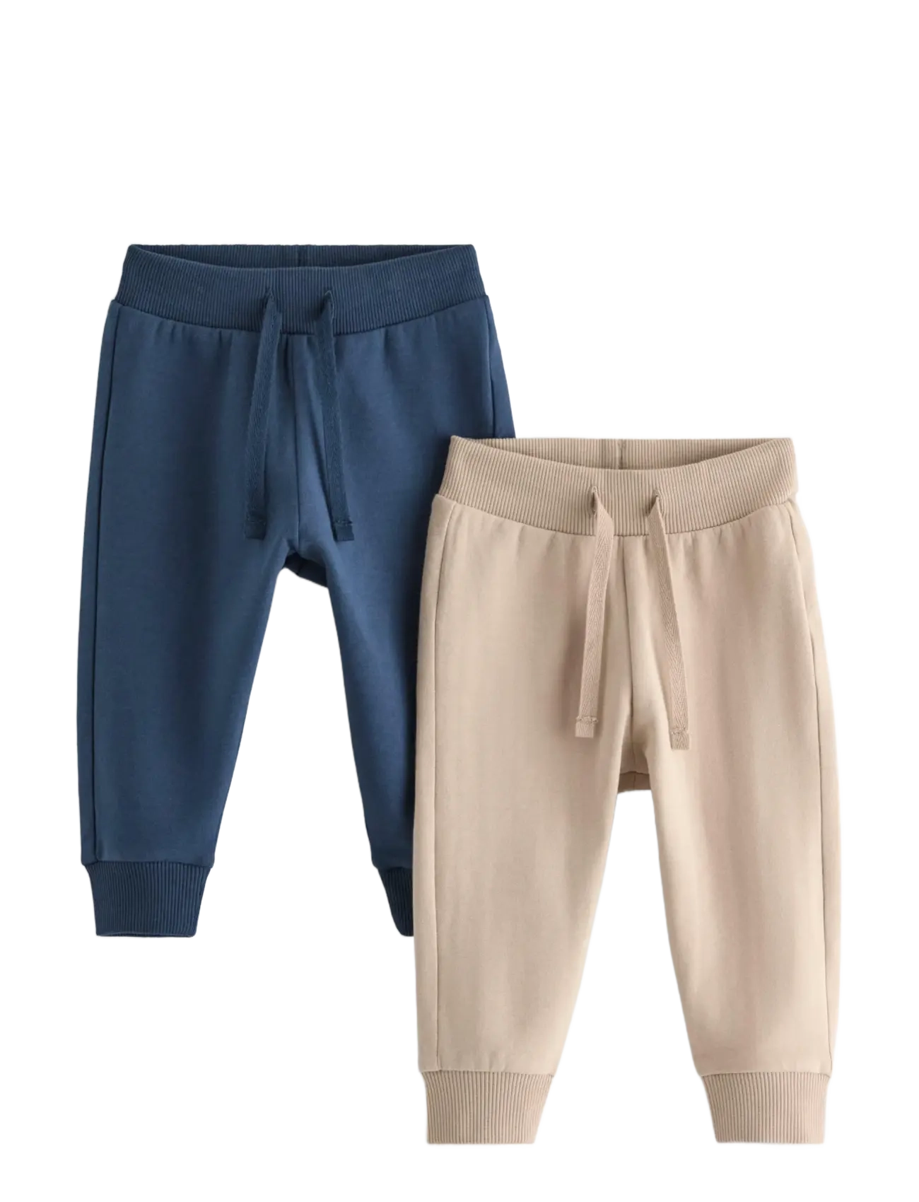 Lindex 2-Pack Joggers, Børn, 2-Pak Joggingbukser, Beige, Str: 68