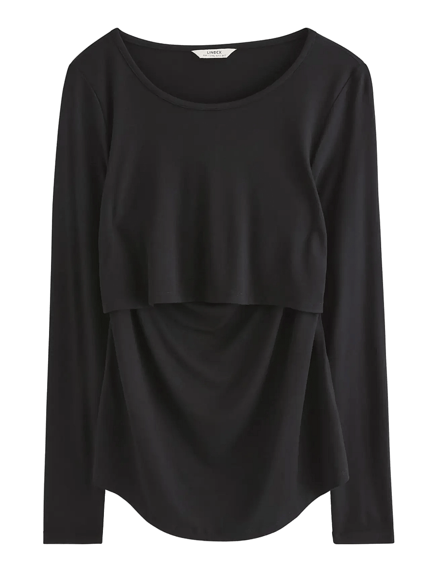 Lindex - MOM Nursing top - oberteile - black - 0