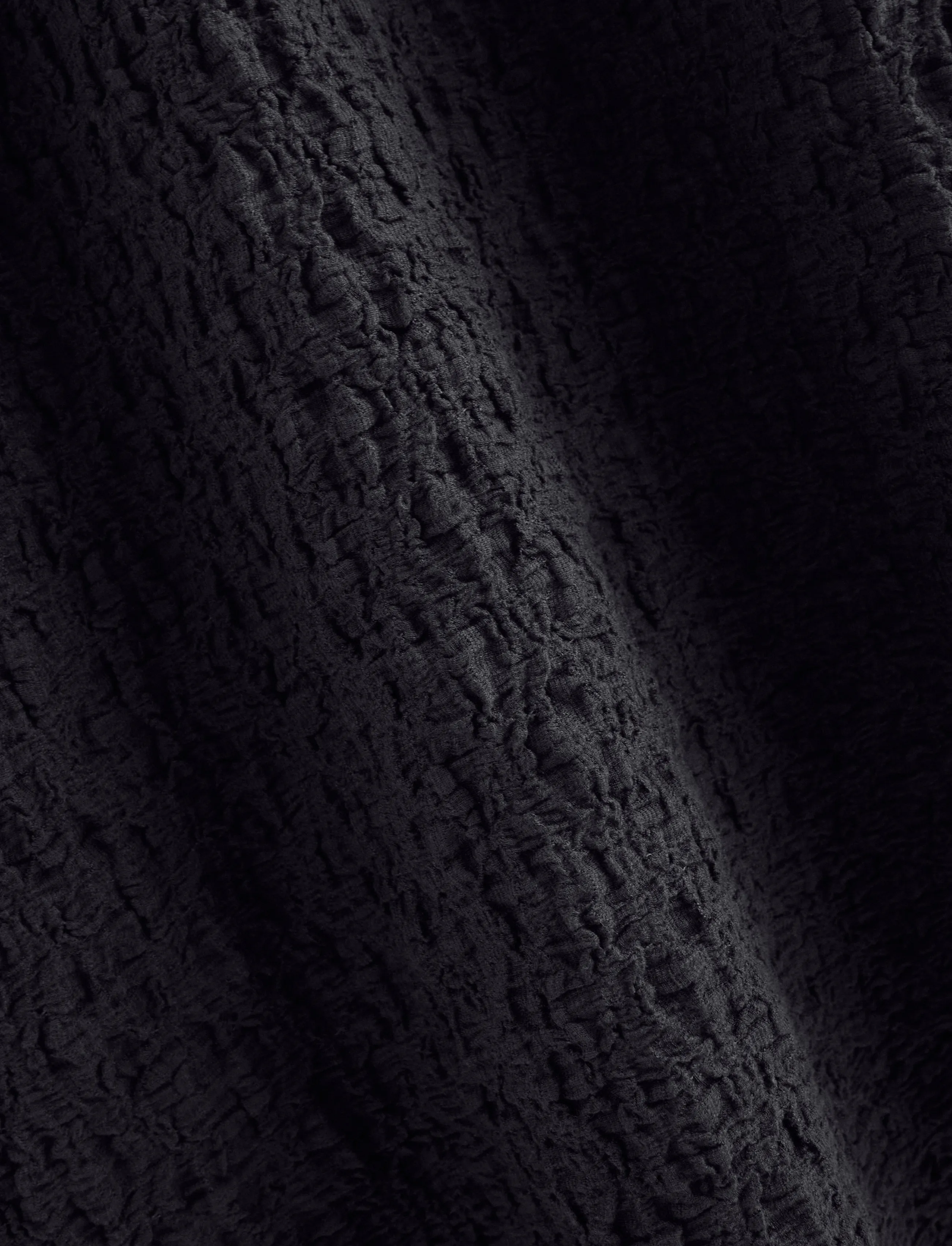 Lindex - Crinkled midi dress with long sleeves - midi dresses - black - 5