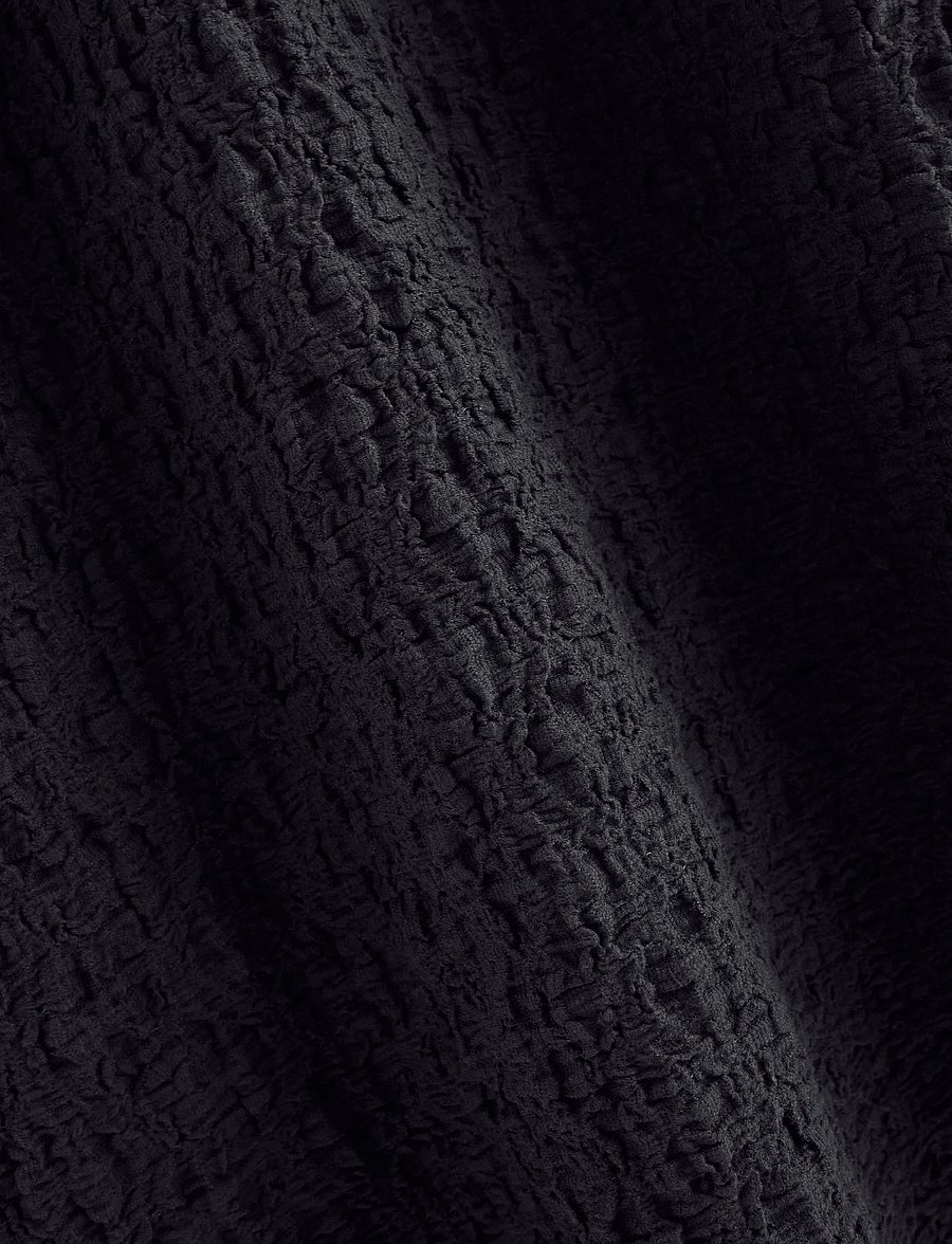 Lindex - Crinkled midi dress with long sleeves - midi dresses - black - 5
