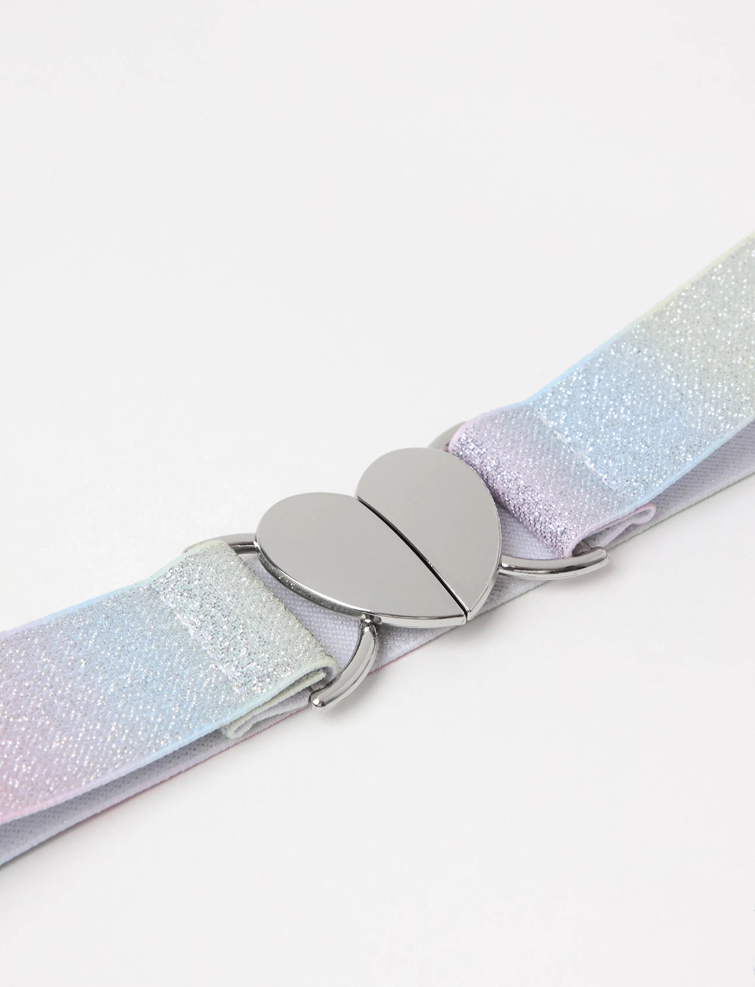 Lindex - Elastic belt with glitter - gürtel - light pink - 2