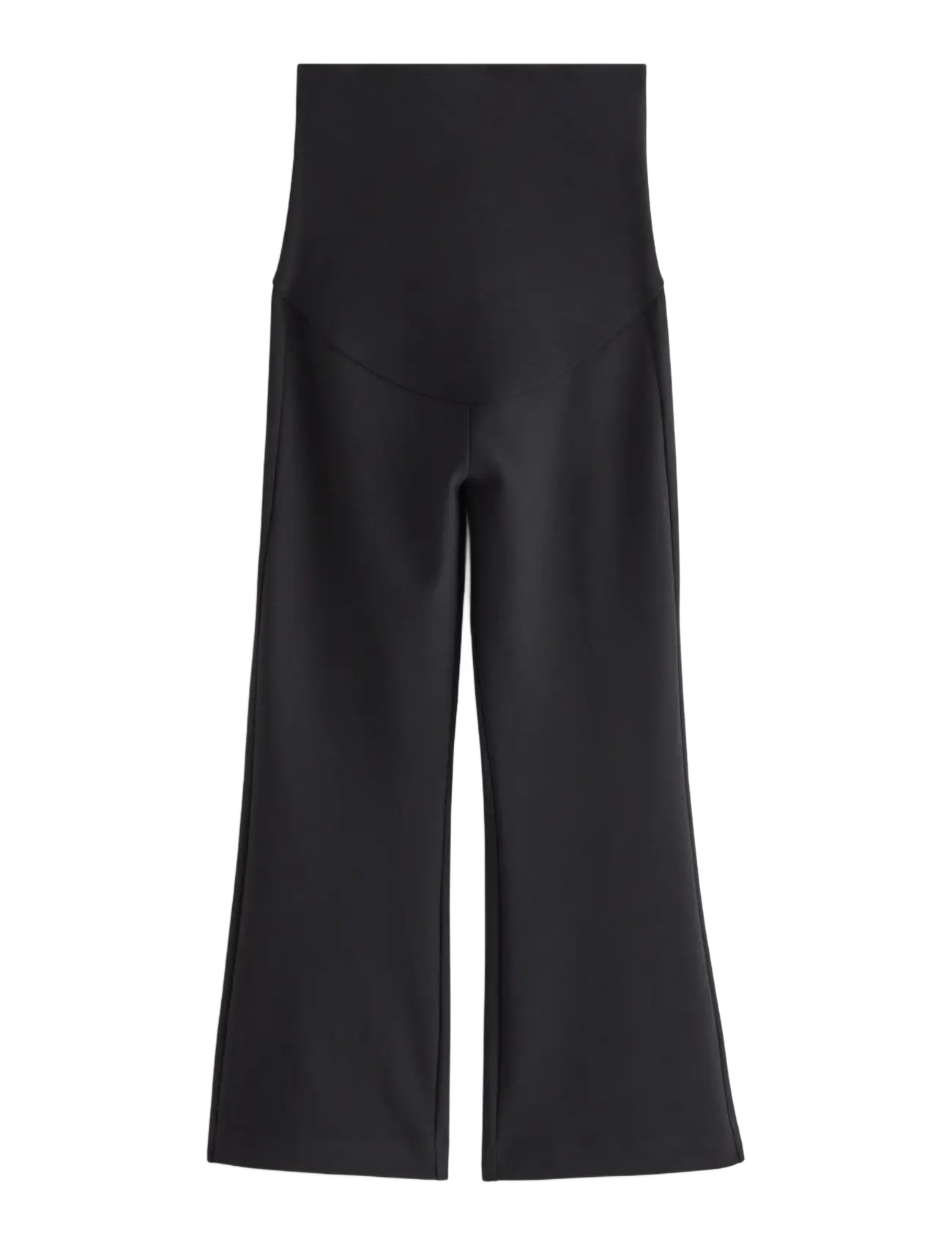 Lindex MOM cropped flared maternity trousers - nederdelar - black - Mammakläder - BLACK / black