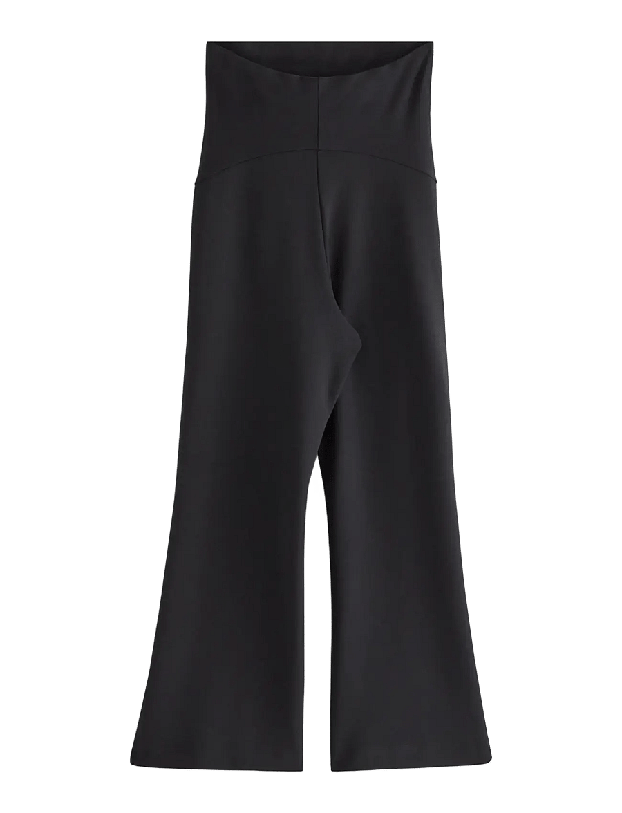 Lindex - MOM cropped flared maternity trousers - nederdelar - black - 1