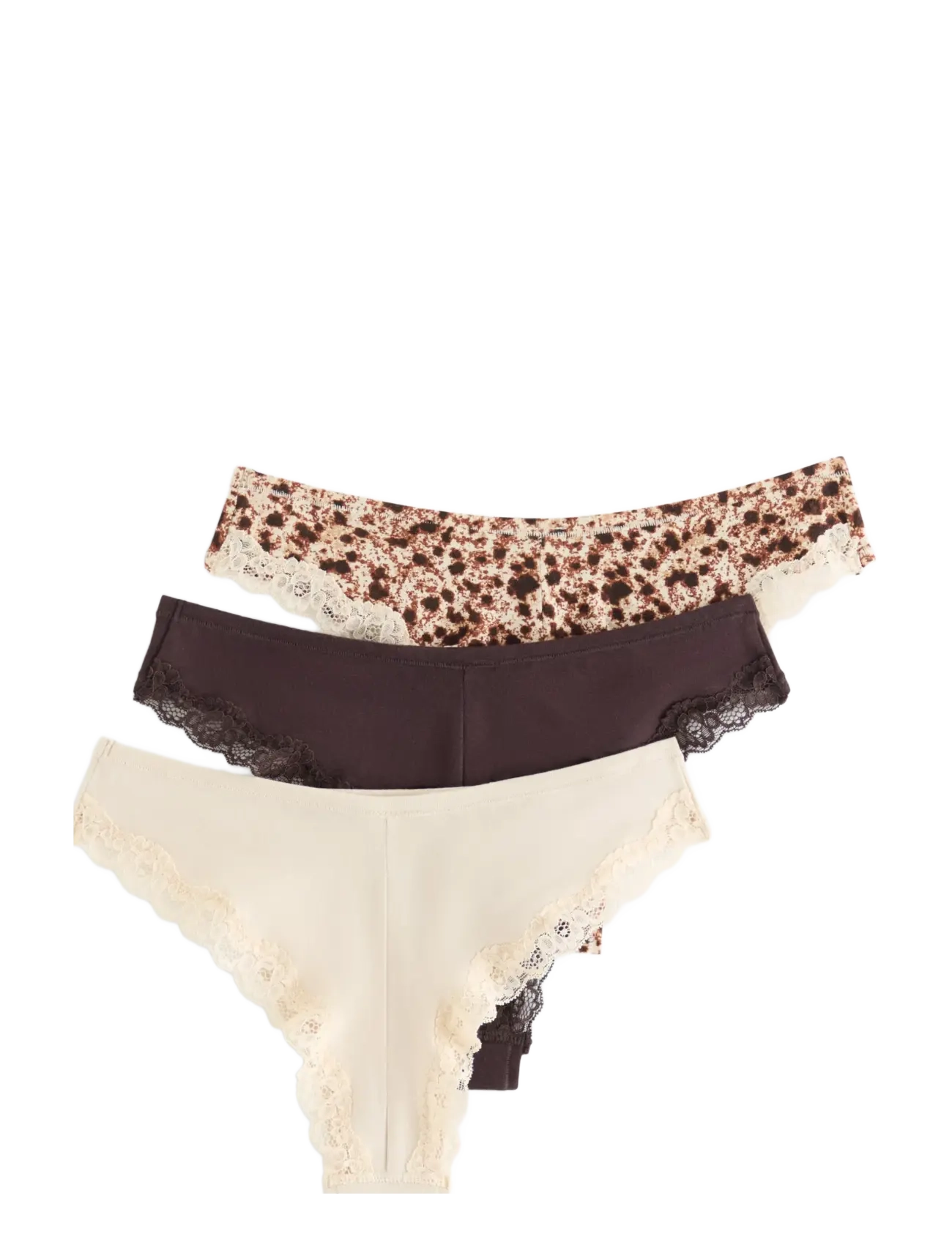 Lindex - 3-pack brazilian briefs - dark dusty brown - 2