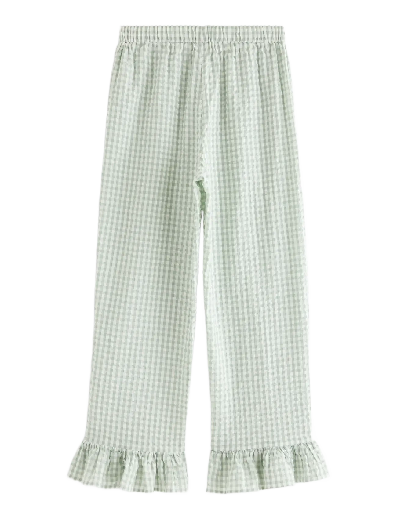 Lindex - Pyjama trousers in seersucker - light dusty green - 1