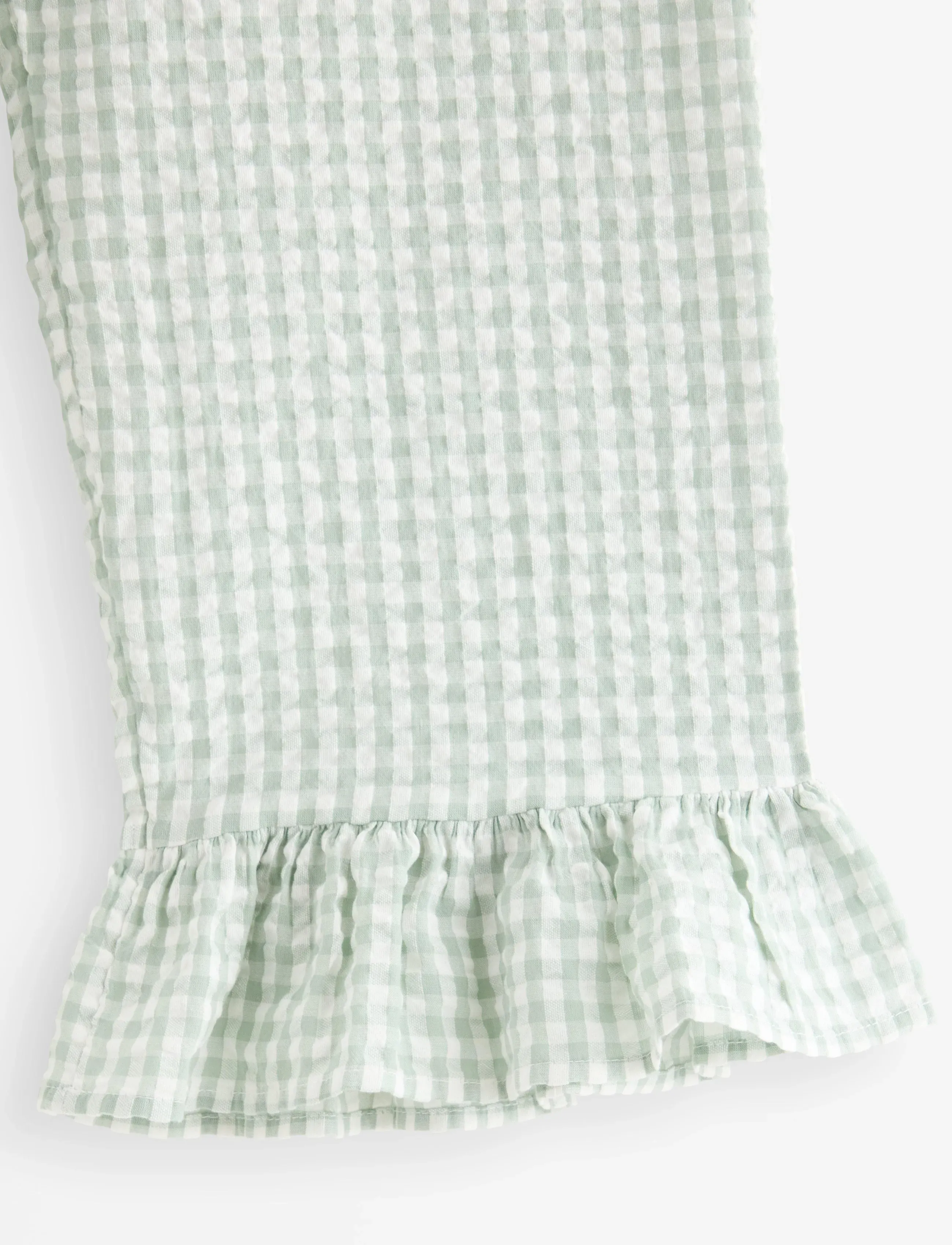 Lindex - Pyjama trousers in seersucker - light dusty green - 2