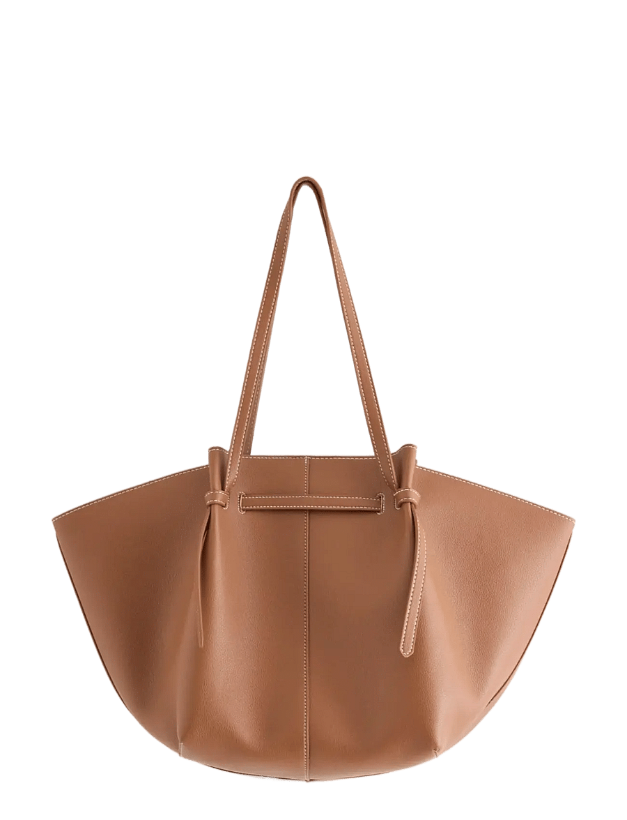 Lindex - Tote bag in imitation leather - tote bags - cognac - 1