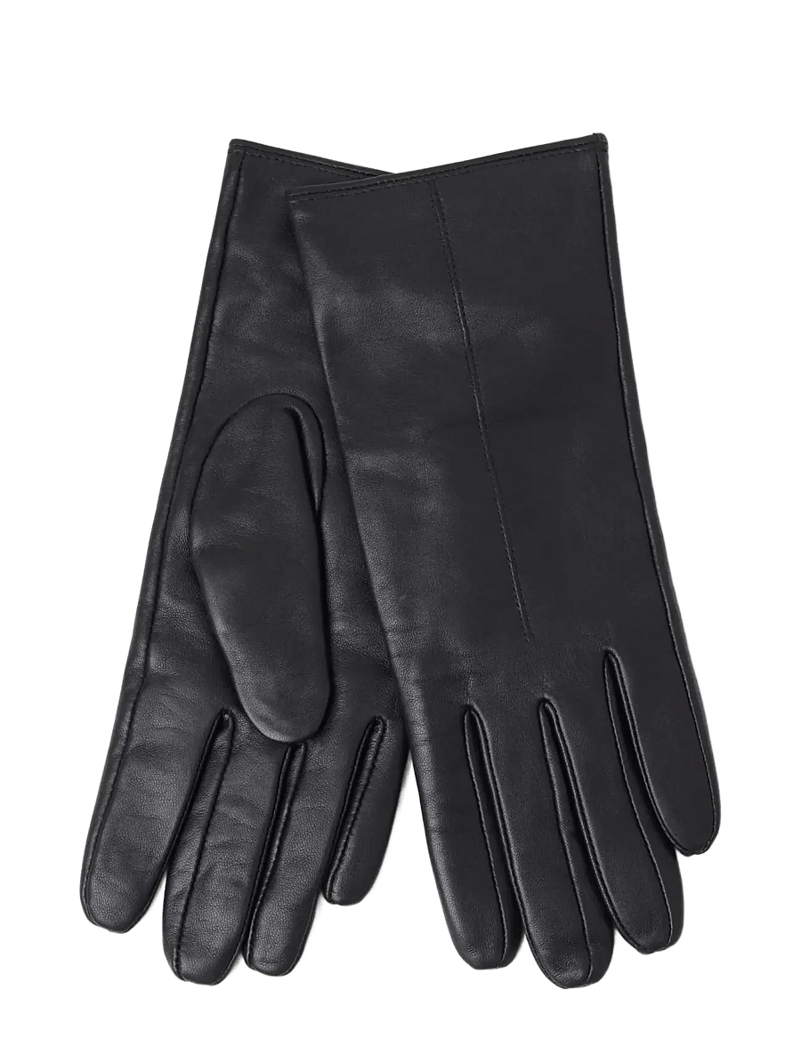 Lindex - Leather gloves - nahast kindad - black - 0
