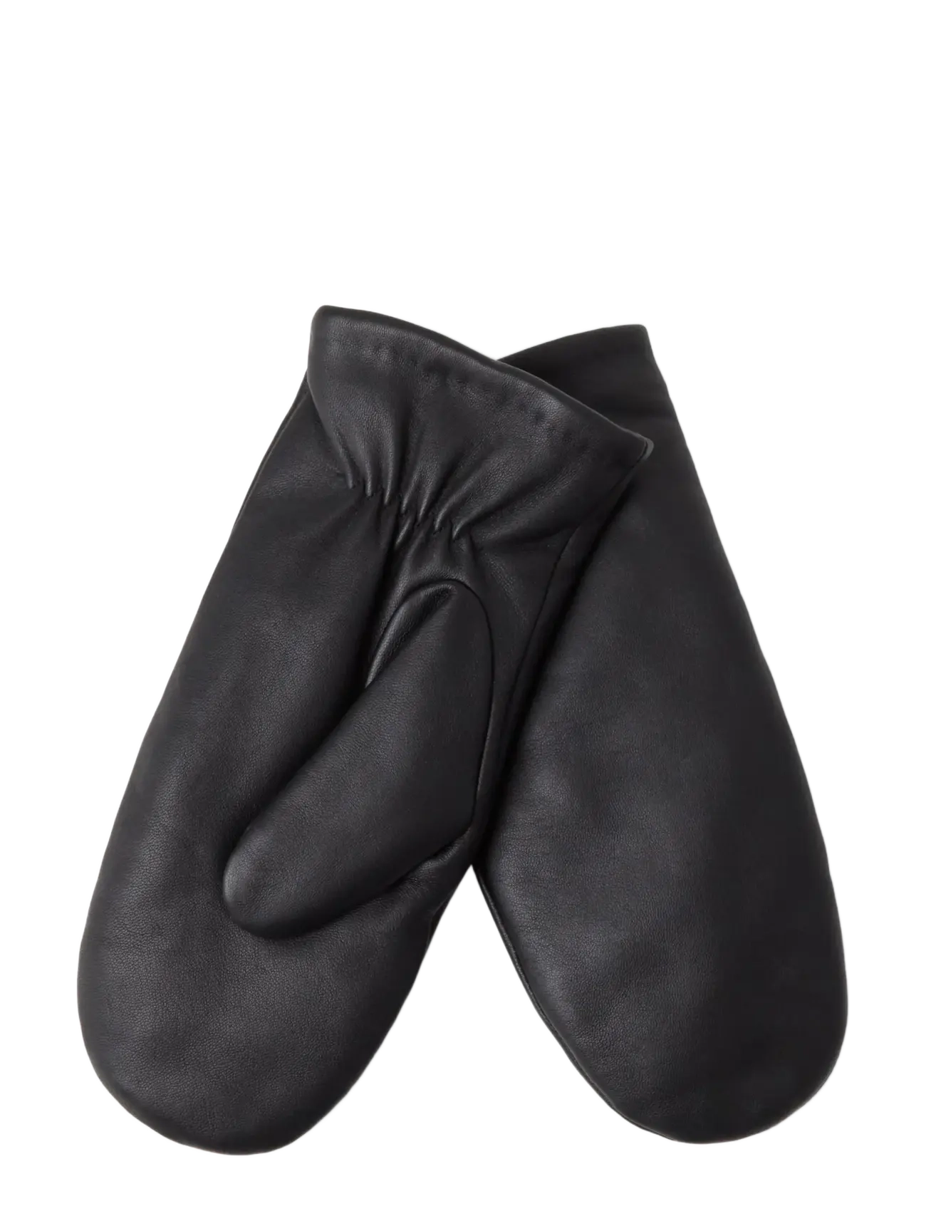 Lindex - Leather mittens - skinnhandskar - black - 1