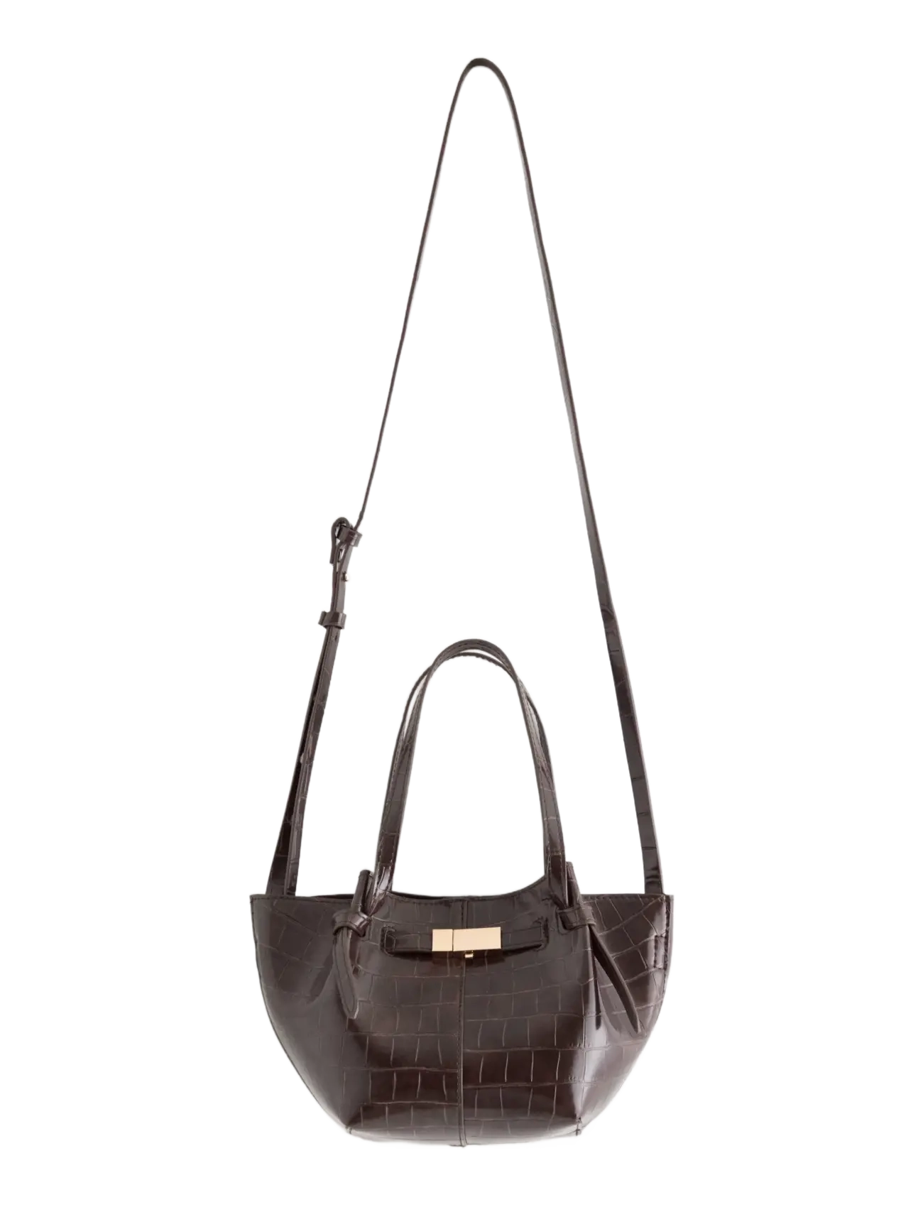 Lindex Bag in imitation leather - Lindex - DARK BROWN / brown