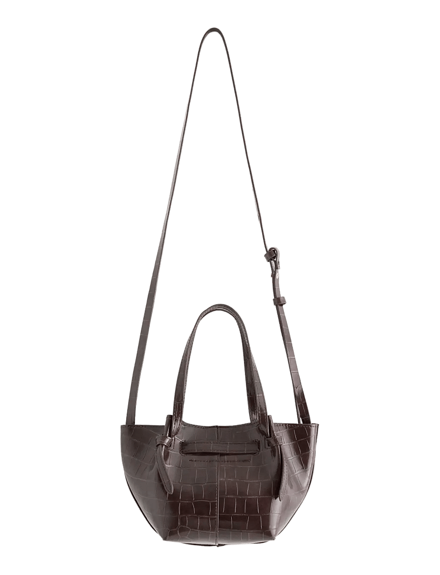 Lindex - Bag in imitation leather - moetrendid - dark brown - 1