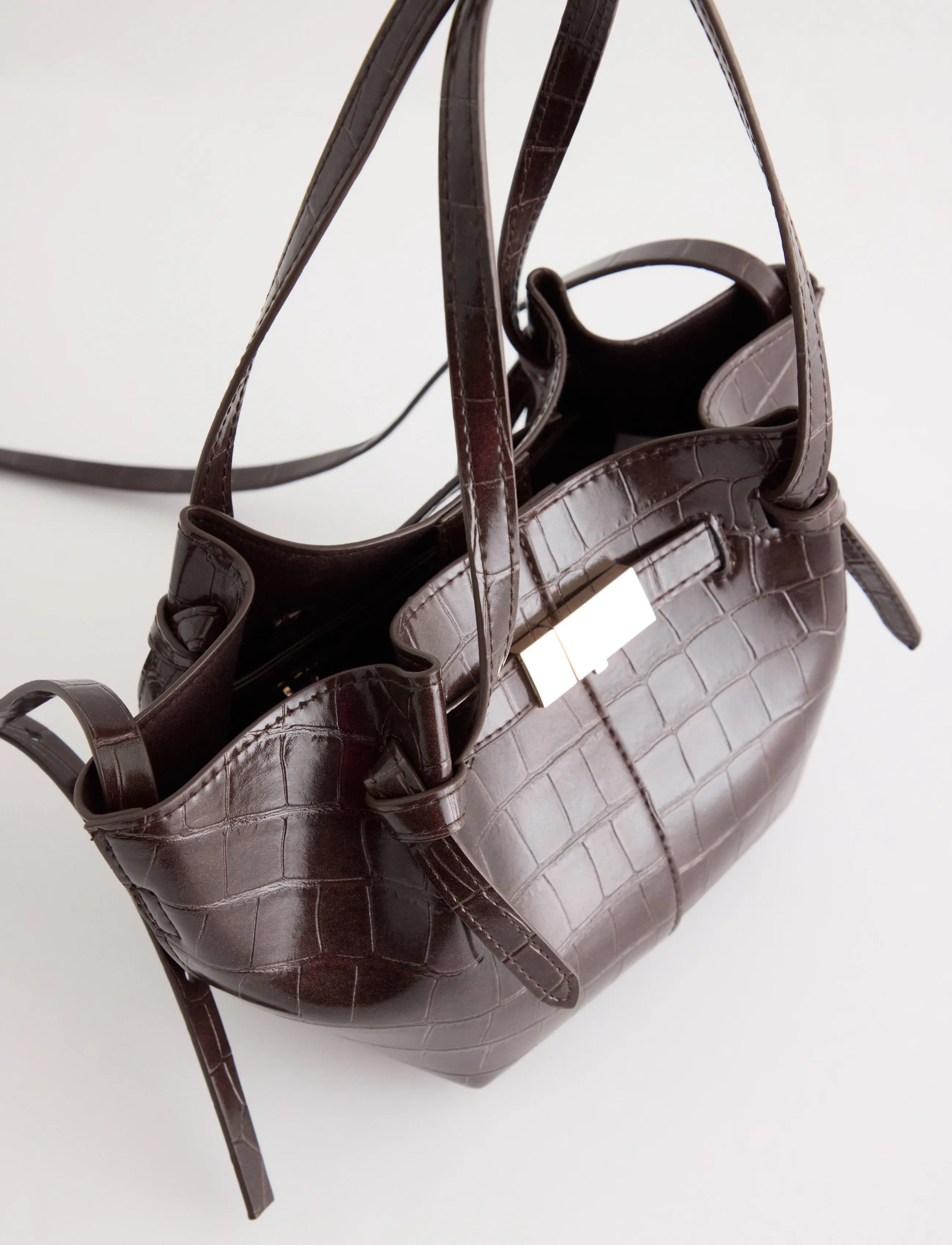 Lindex - Bag in imitation leather - fashion trends - dark brown - 2